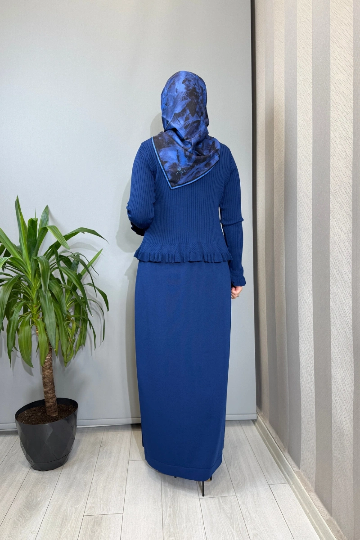 Miss Dalida Ajur Detaylı Hırka Elbise Takım Lacivert T26Y-0004