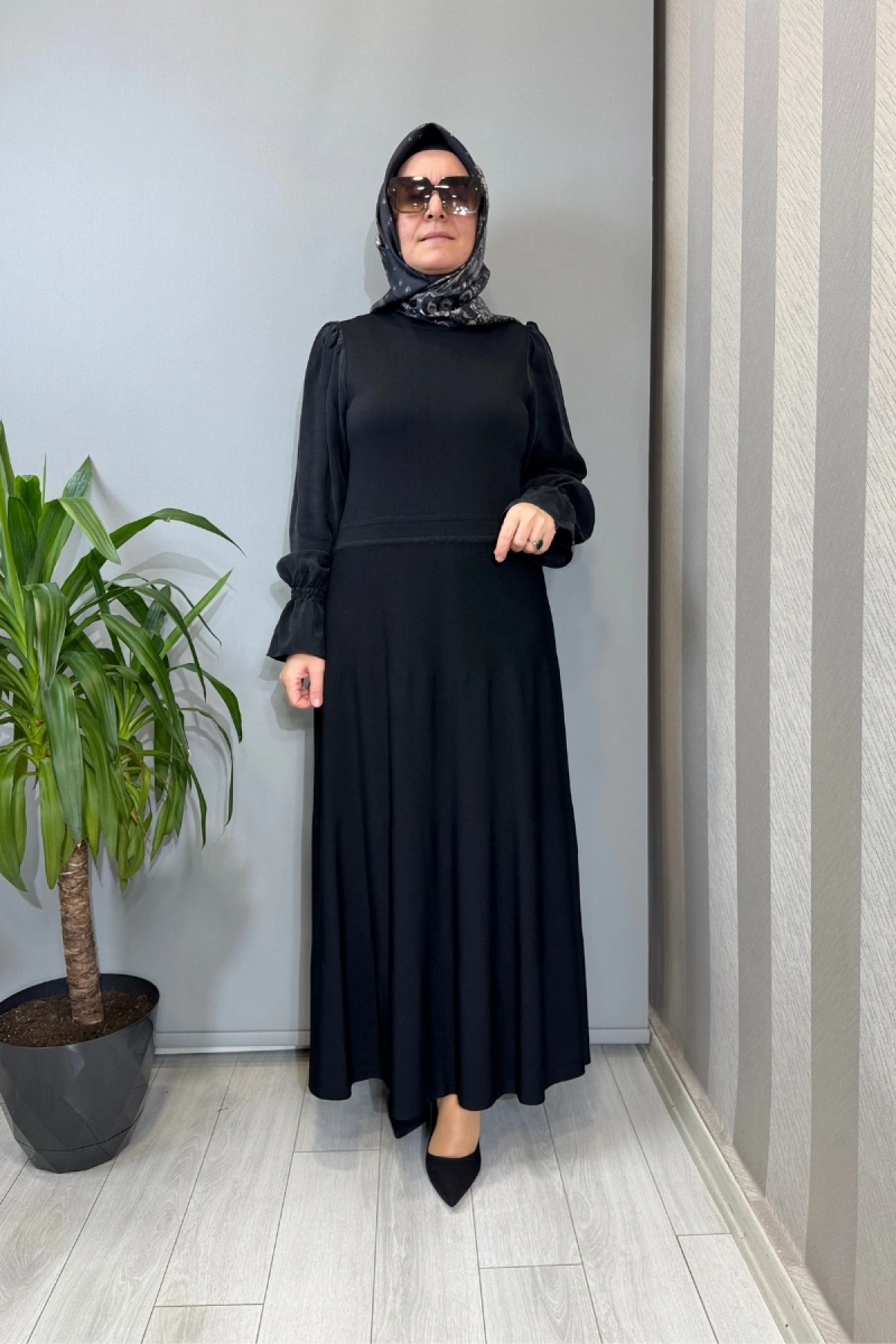 Miss Dalida Kolları Cupro Triko Elbise Siyah T26Y-4016