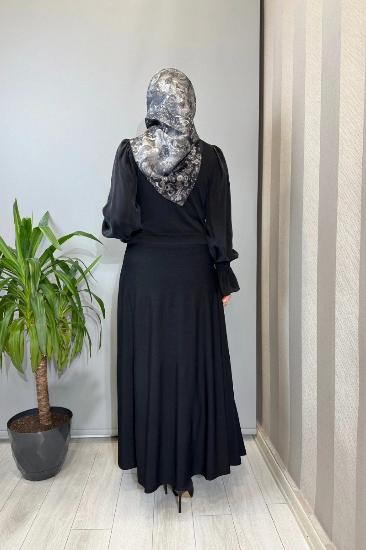 Miss Dalida Kolları Cupro Triko Elbise Siyah T26Y-4016