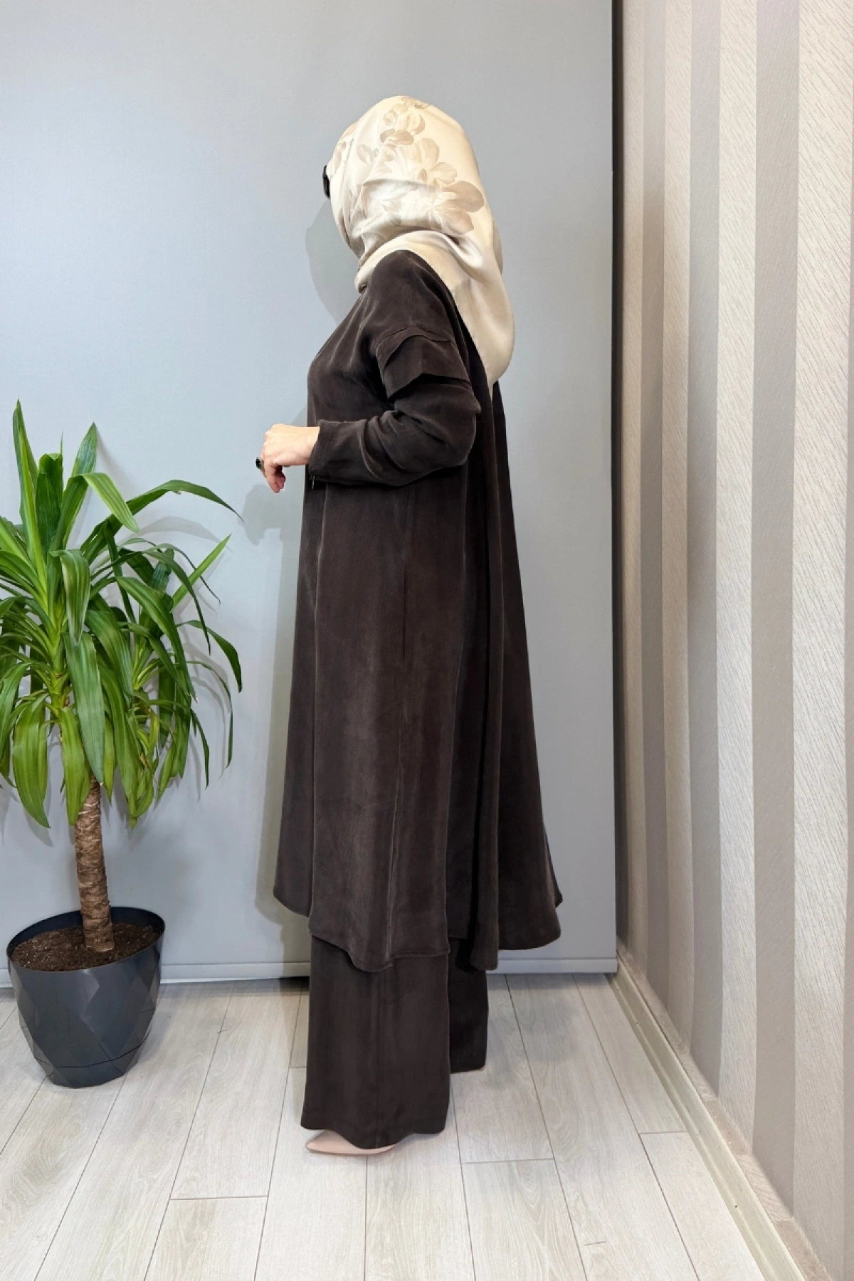 Miss Dalida Kol Detaylı Cupro Kap Kahve T26Y-8007