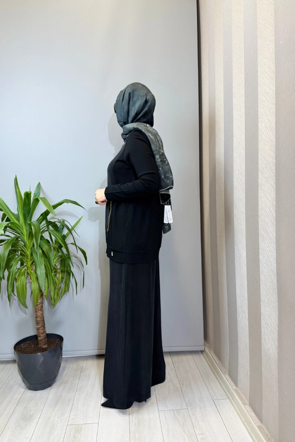 Miss Dalida Fermuarlı Cupro Detaylı Triko Ceket Siyah T26Y-8203