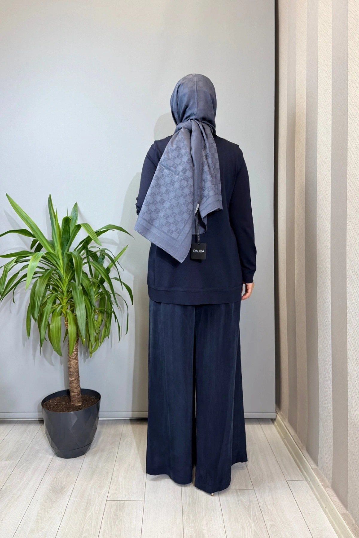 Miss Dalida Fermuarlı Cupro Detaylı Triko Ceket Lacivert T26Y-8203