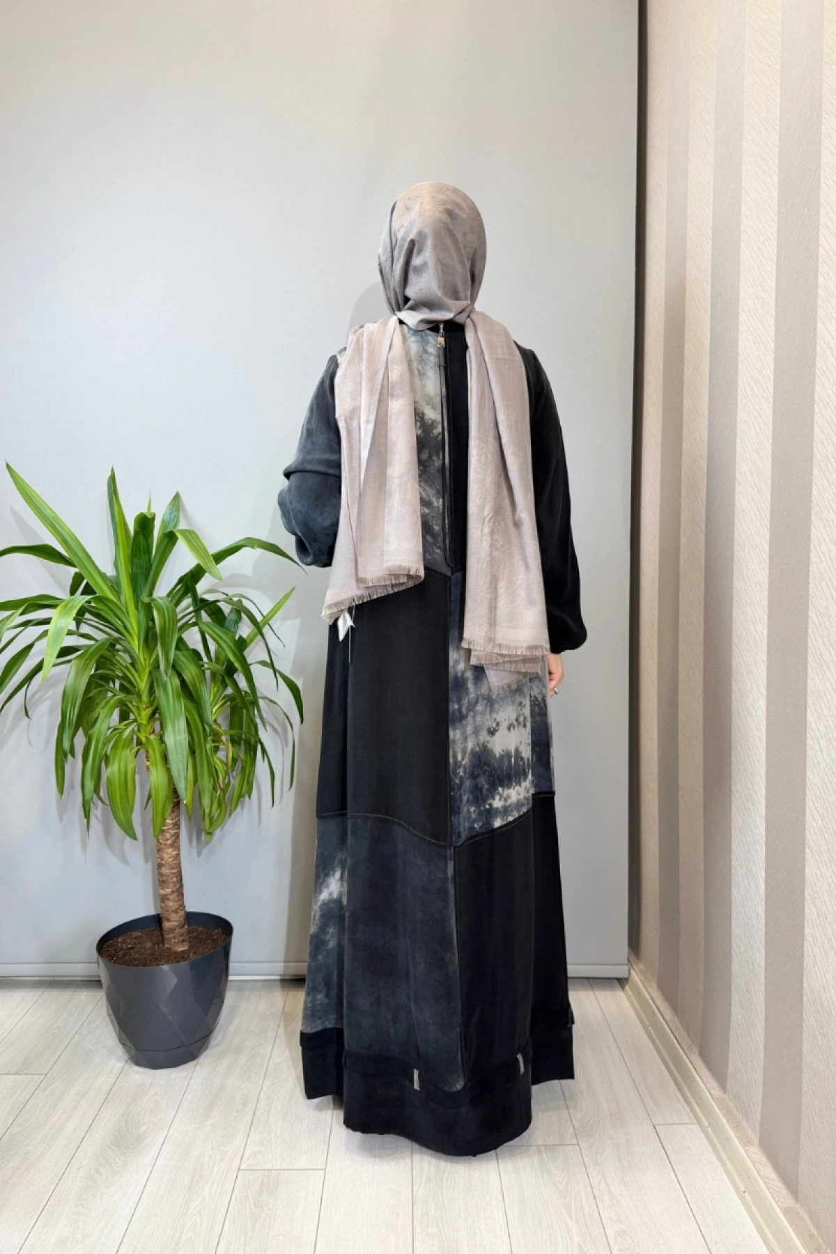 Misswhence Patchwork İpek Elbise Siyah 39805