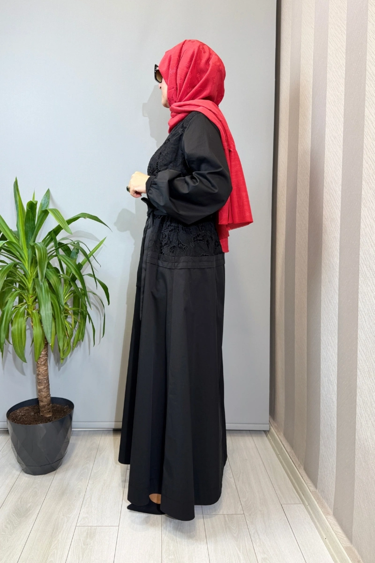 Misswhence Güpür Detaylı Elbise Siyah 39803