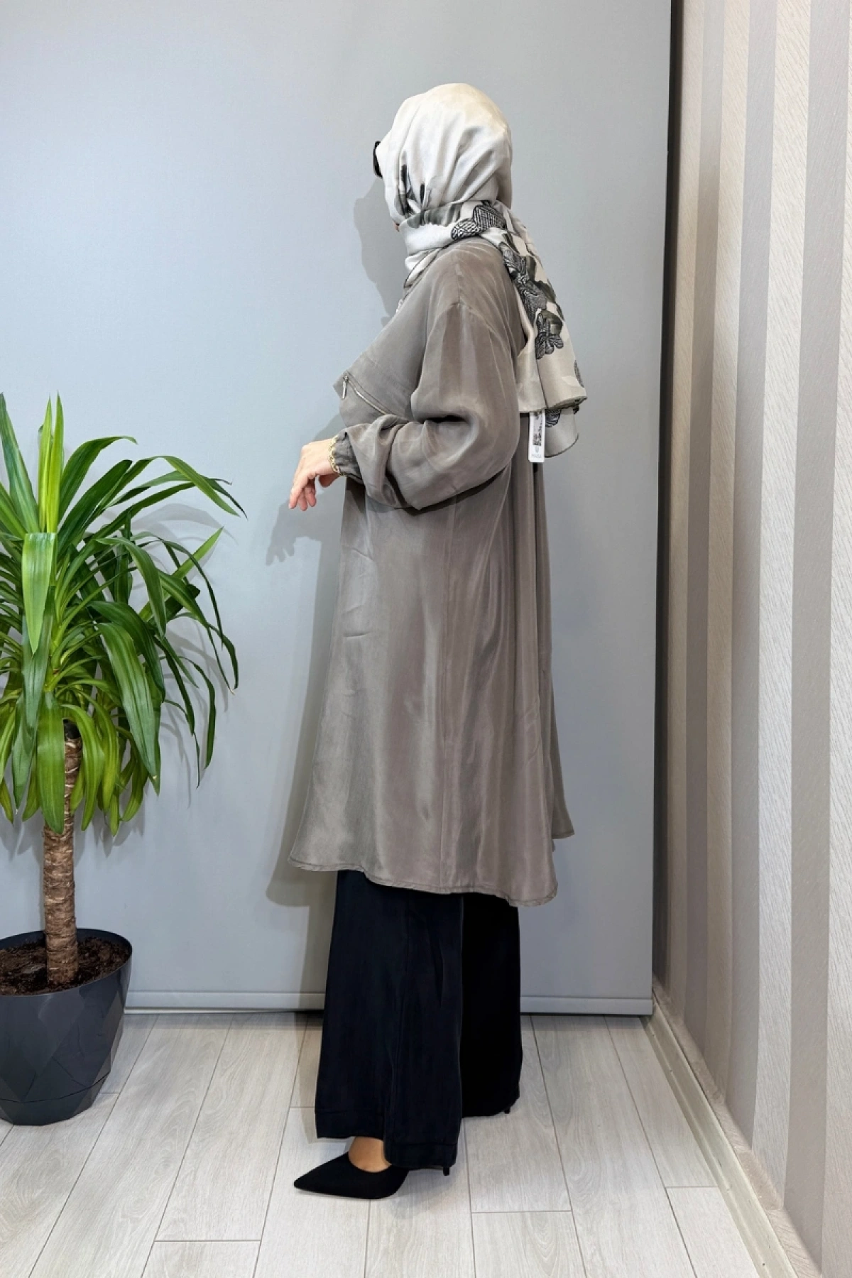 Misswhence Cupra İpek Kap Gri 39310