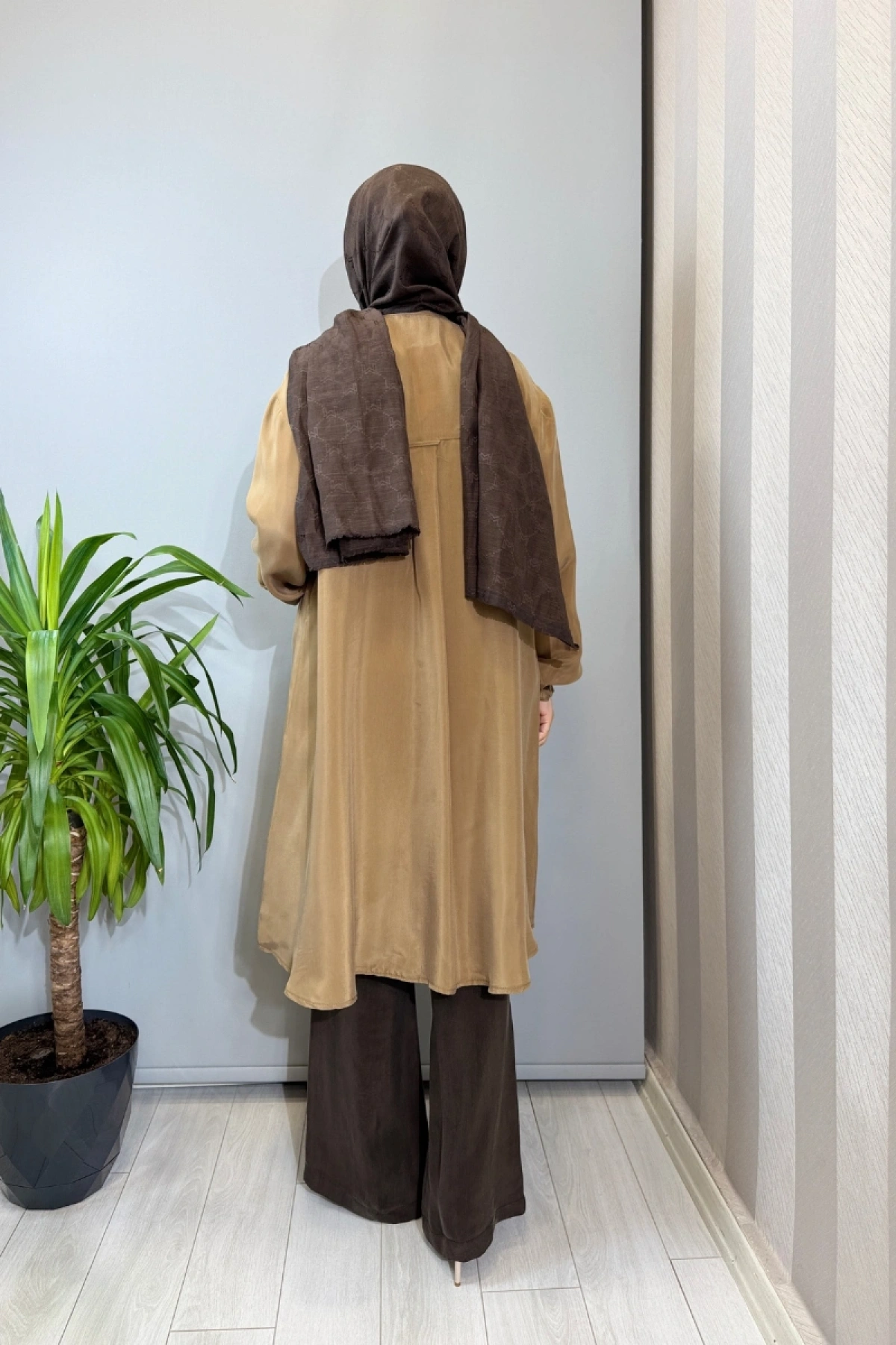 Misswhence Cupra İpek Kap Camel 39310