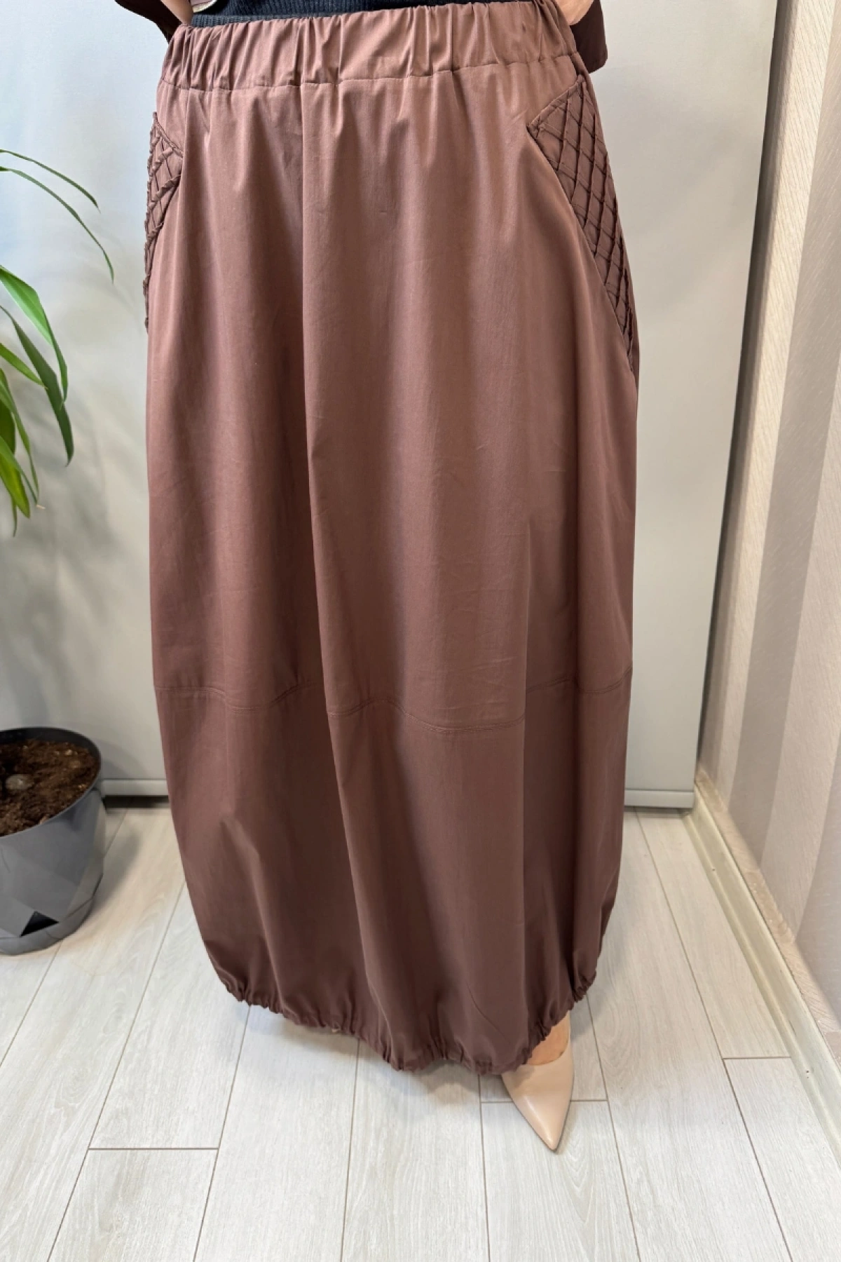 Misswhence Fermuar Detaylı Ceket Etek Takım Kahve 39307