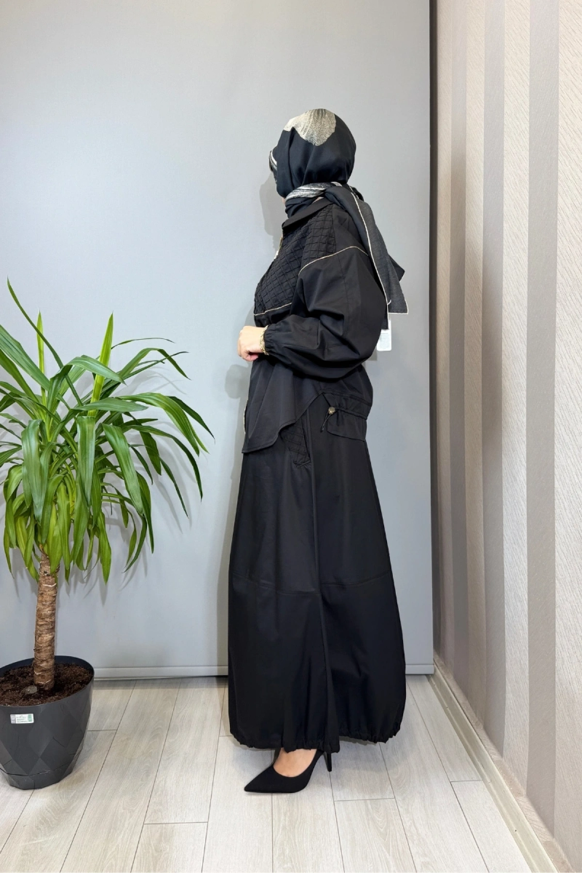 Misswhence Fermuar Detaylı Ceket Etek Takım Siyah 39307