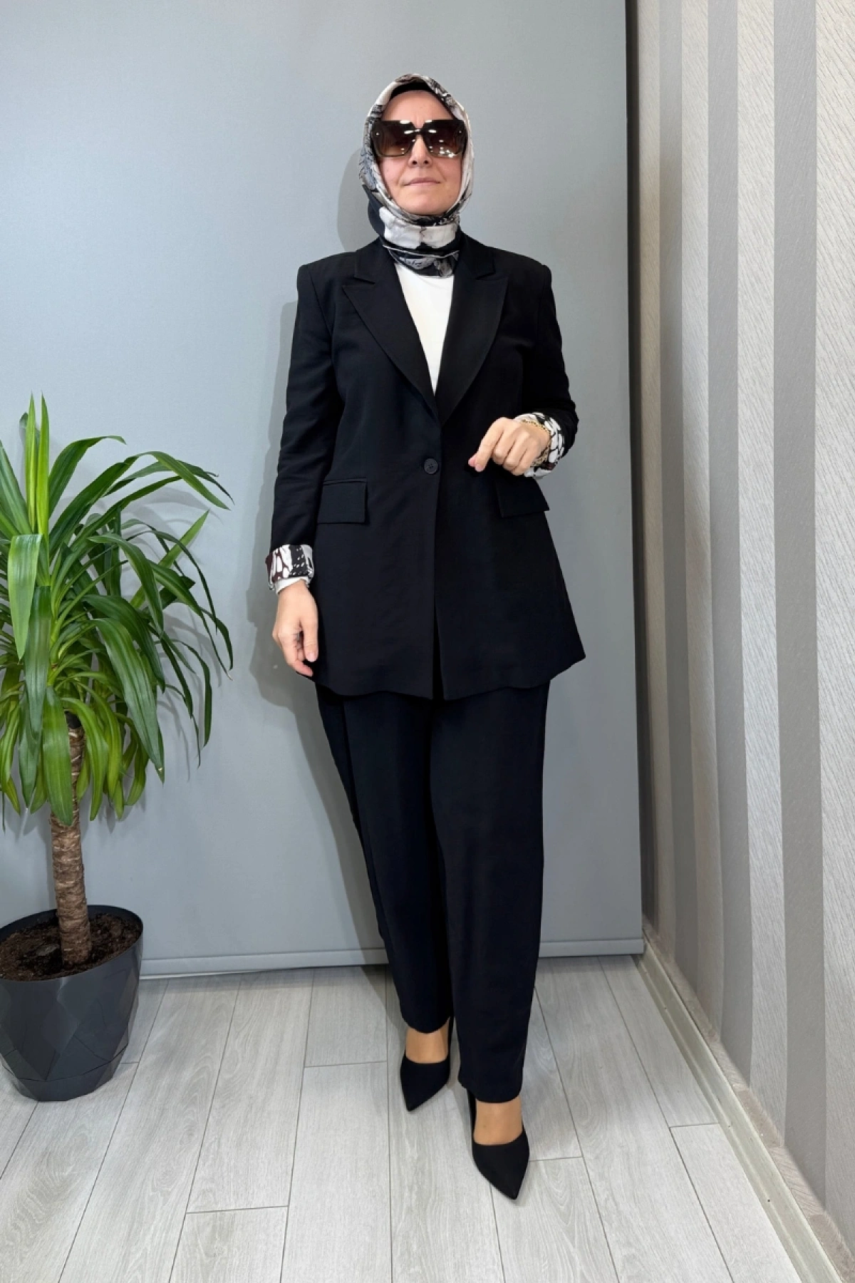 Almarwah Ceket Pantolon Takım Siyah 202935