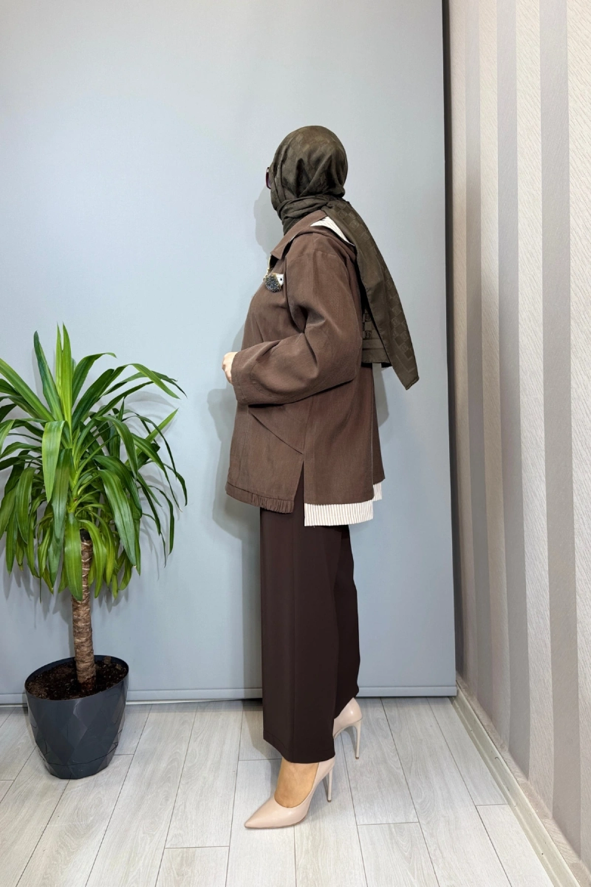 Ghisa Kirpi Aksesuar Detaylı Ceket Kahve 3610C3299