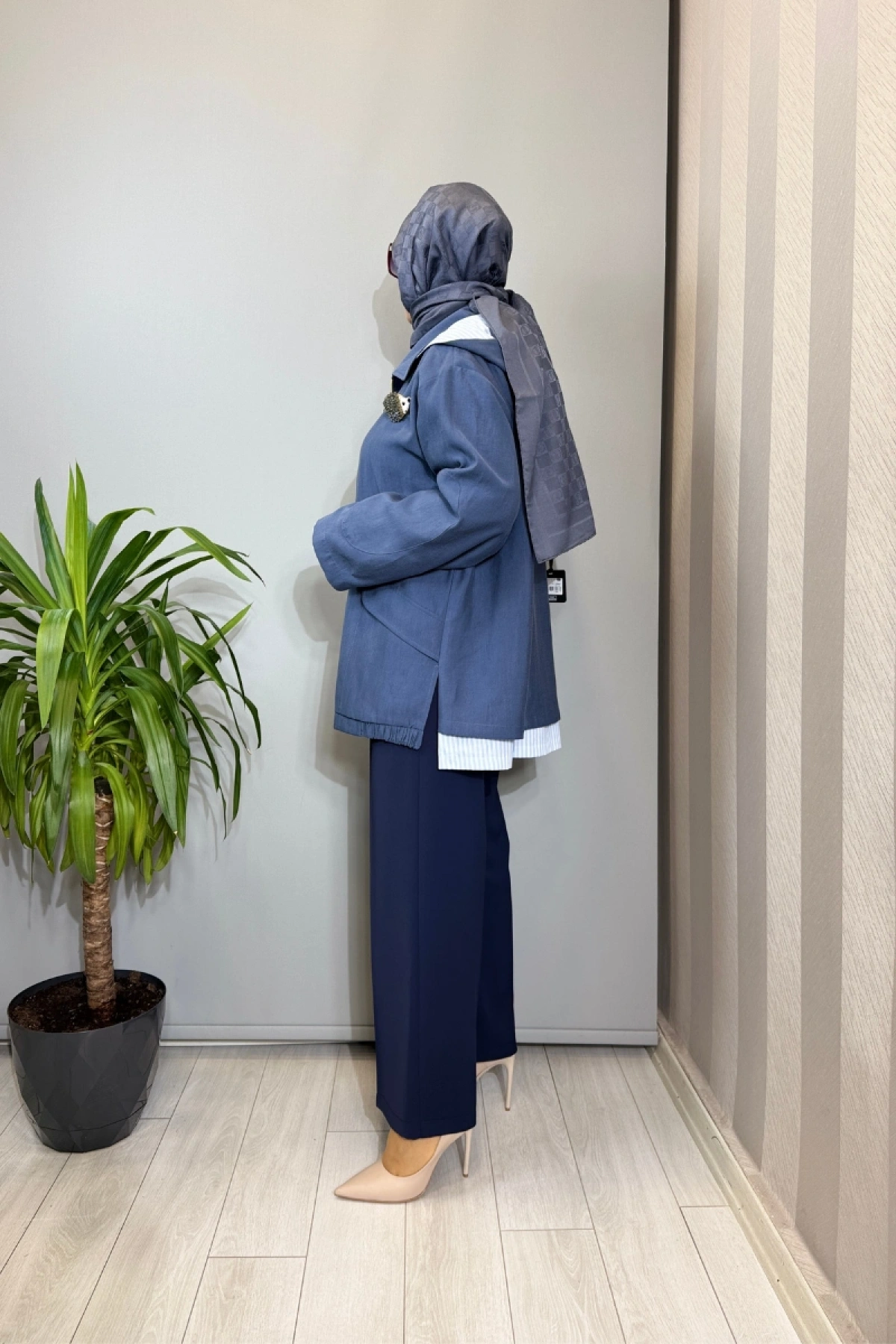 Ghisa Kirpi Aksesuar Detaylı Ceket İndigo 3610C3299