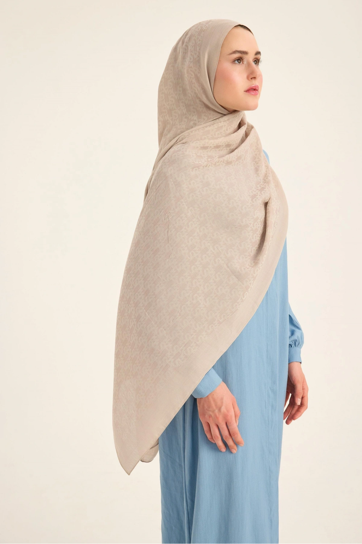 Maisa REMZ İPEK PAMUK TENSEL ŞAL 70*190 CM - TAŞ