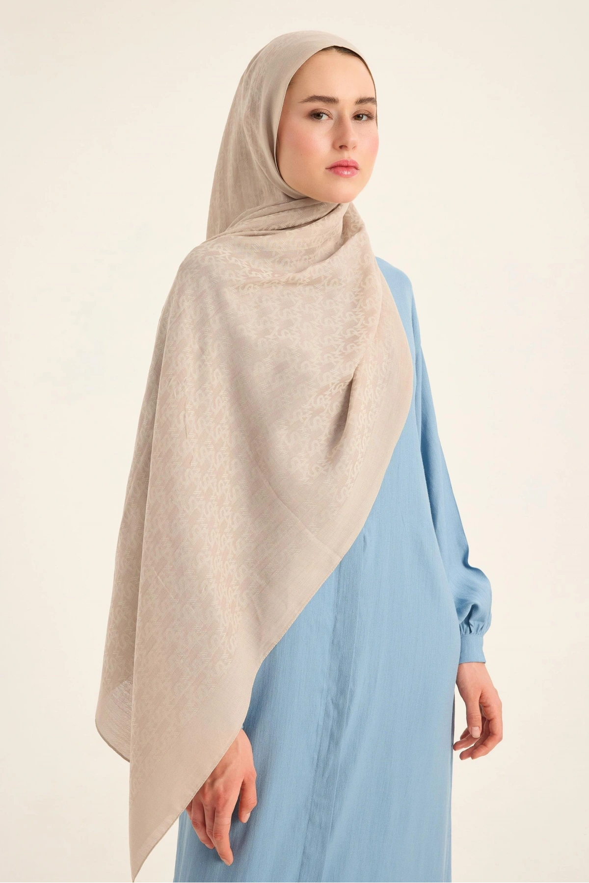 Maisa REMZ İPEK PAMUK TENSEL ŞAL 70*190 CM - TAŞ
