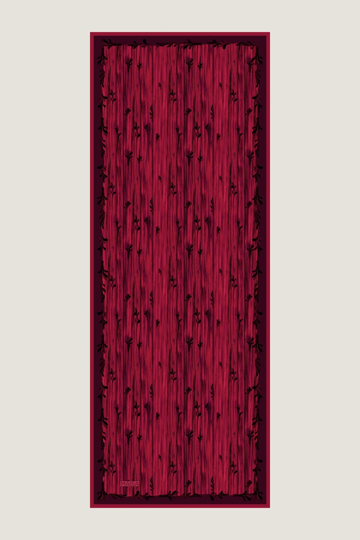 Maisa SUZEN FLOŞ VİSKON ŞAL 70*190 CM - MÜRDÜM