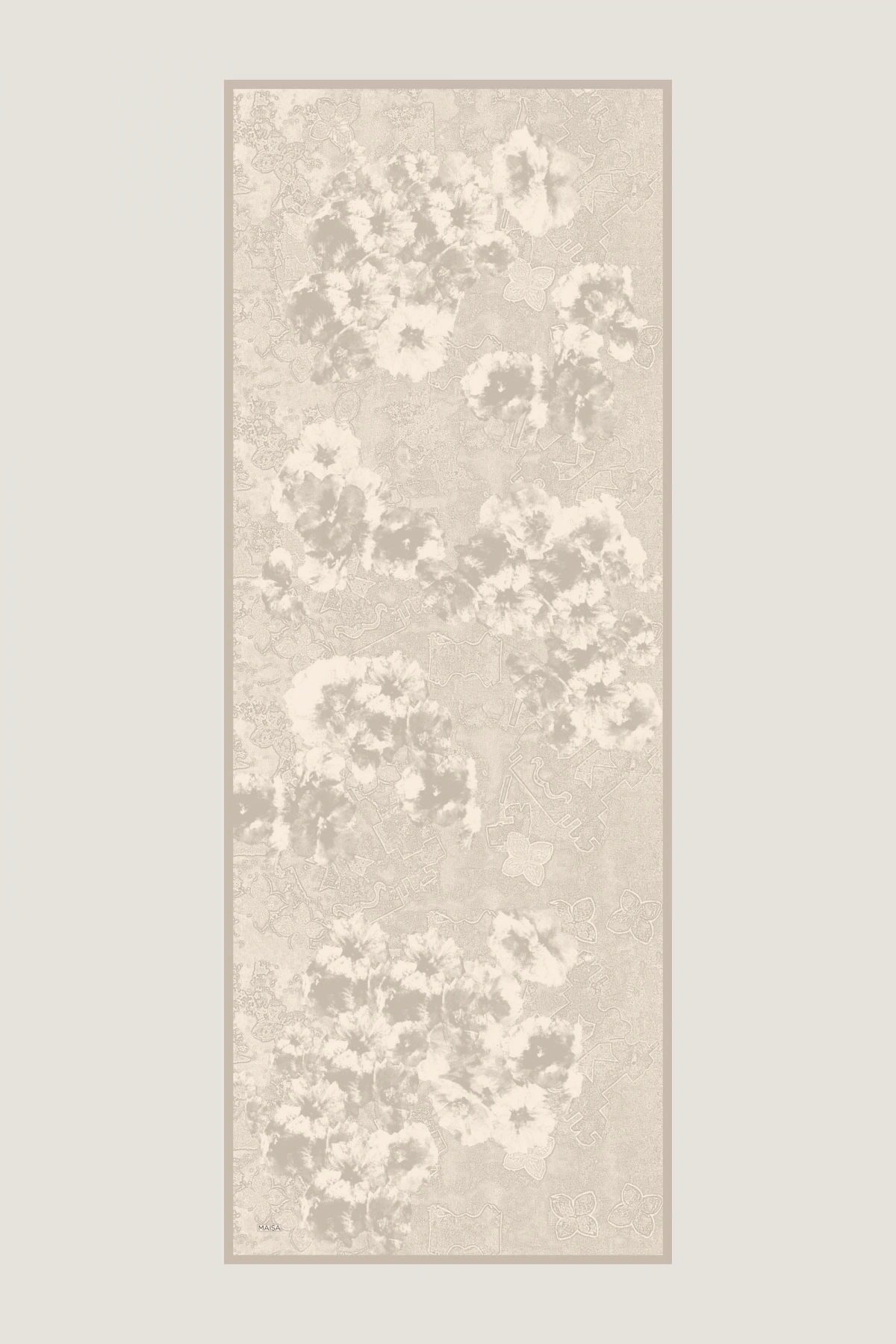 Maisa GÜLRUH FLOŞ VİSKON ŞAL 70*190 CM - BEJ