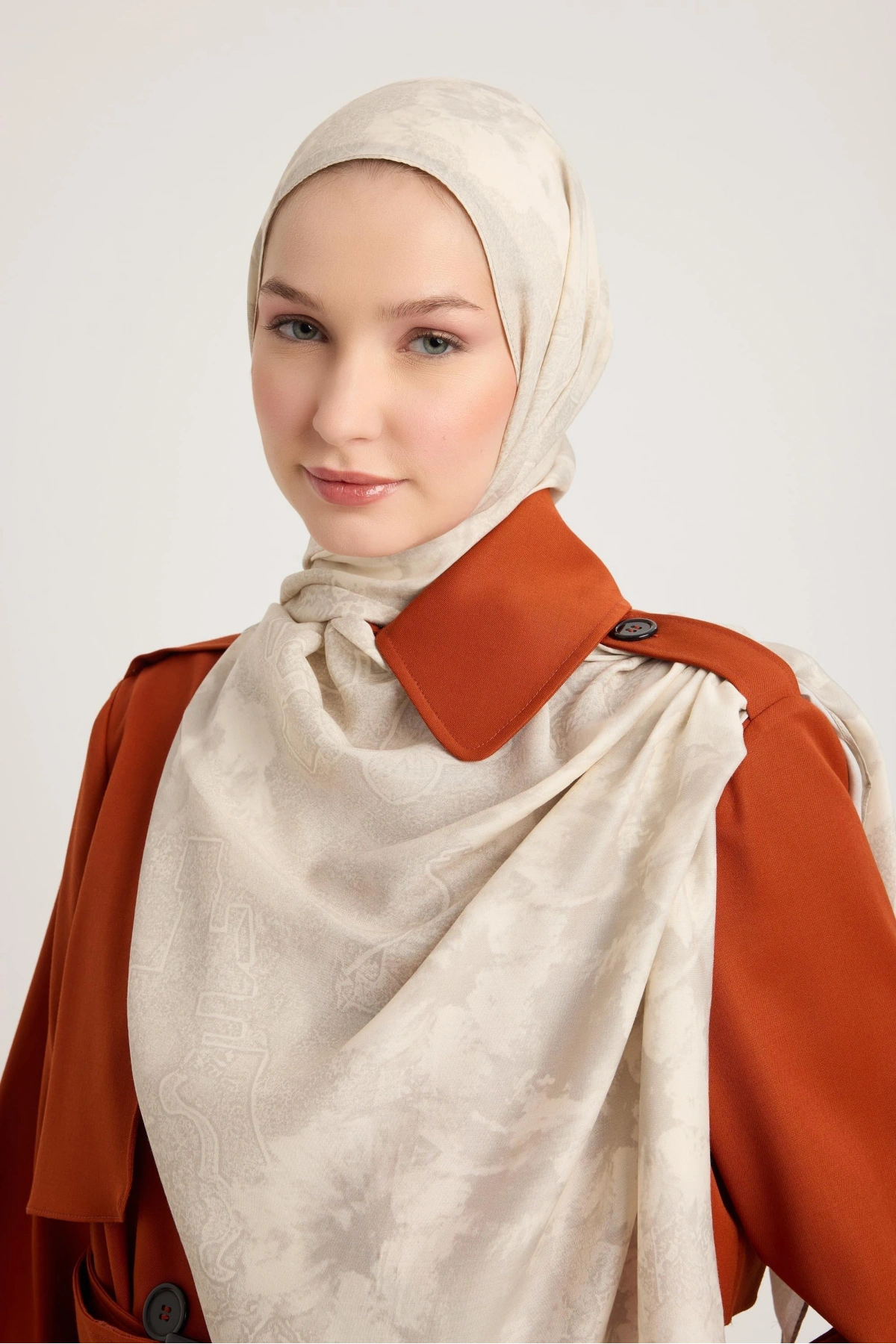 Maisa GÜLRUH FLOŞ VİSKON ŞAL 70*190 CM - BEJ