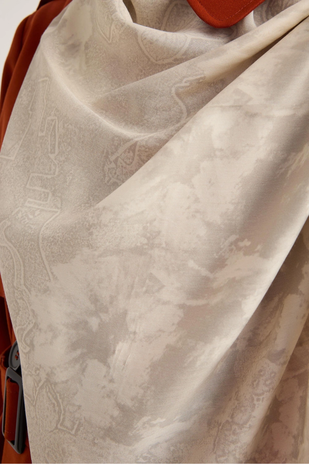 Maisa GÜLRUH FLOŞ VİSKON ŞAL 70*190 CM - BEJ