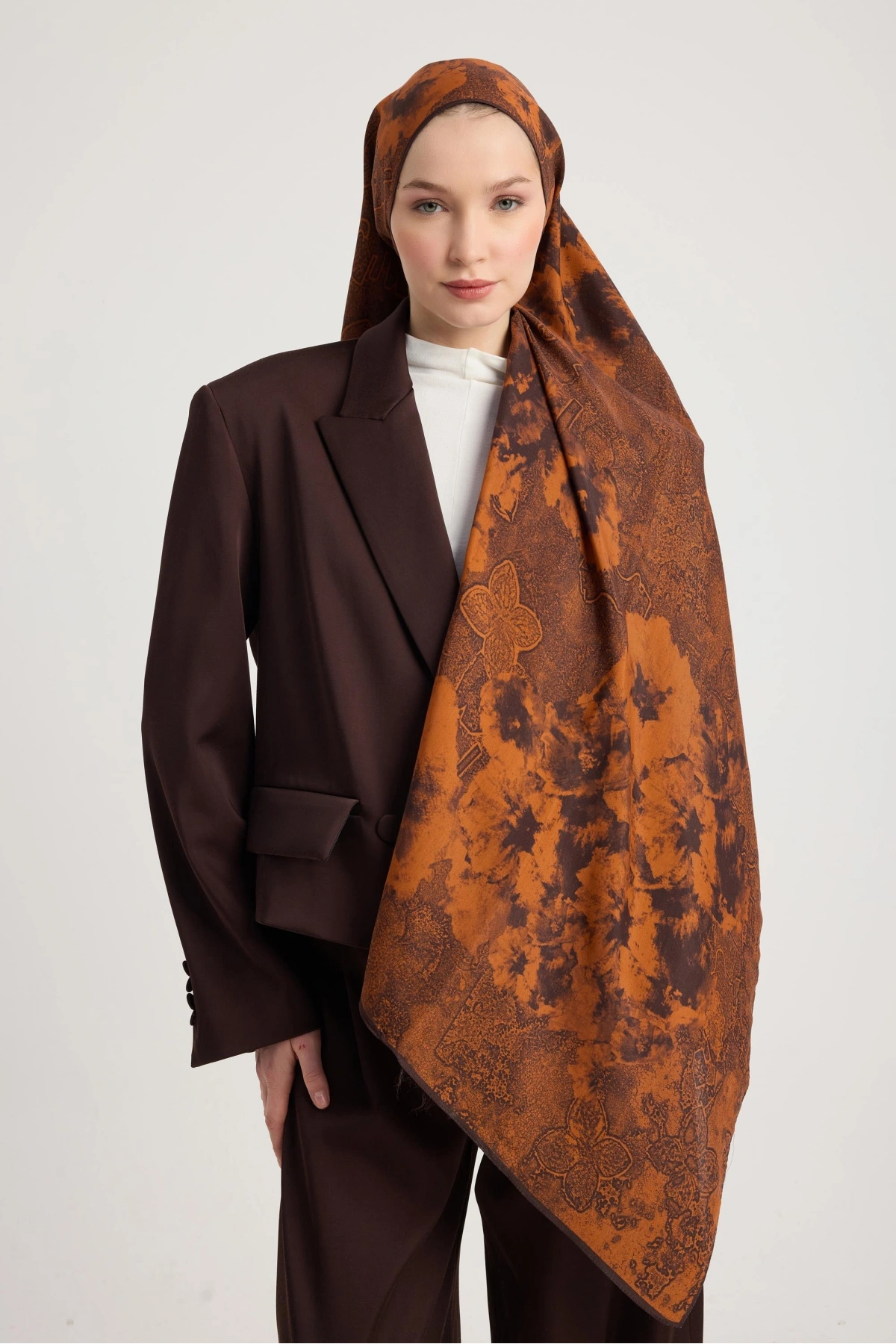 Maisa GÜLRUH FLOŞ VİSKON ŞAL 70*190 CM - TABA