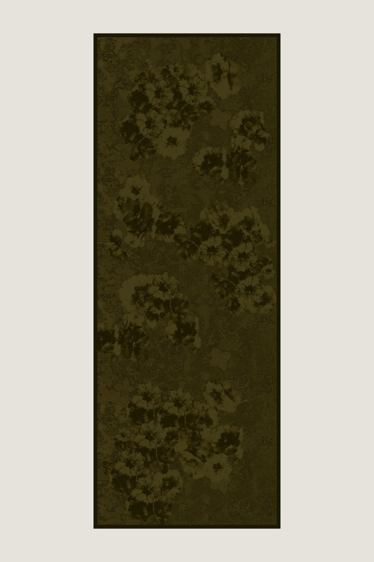 Maisa GÜLRUH FLOŞ VİSKON ŞAL 70*190 CM - HAKİ