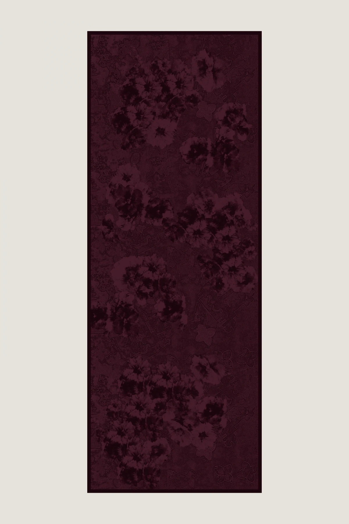 Maisa GÜLRUH FLOŞ VİSKON ŞAL 70*190 CM - MÜRDÜM