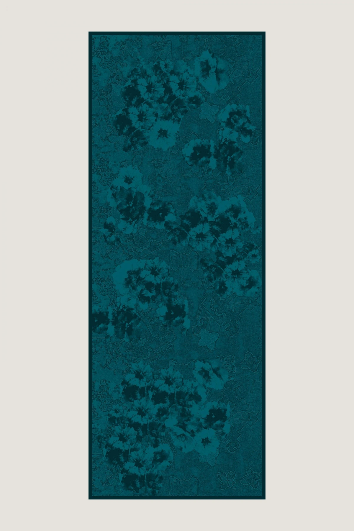 Maisa GÜLRUH FLOŞ VİSKON ŞAL 70*190 CM - PETROL MAVİSİ