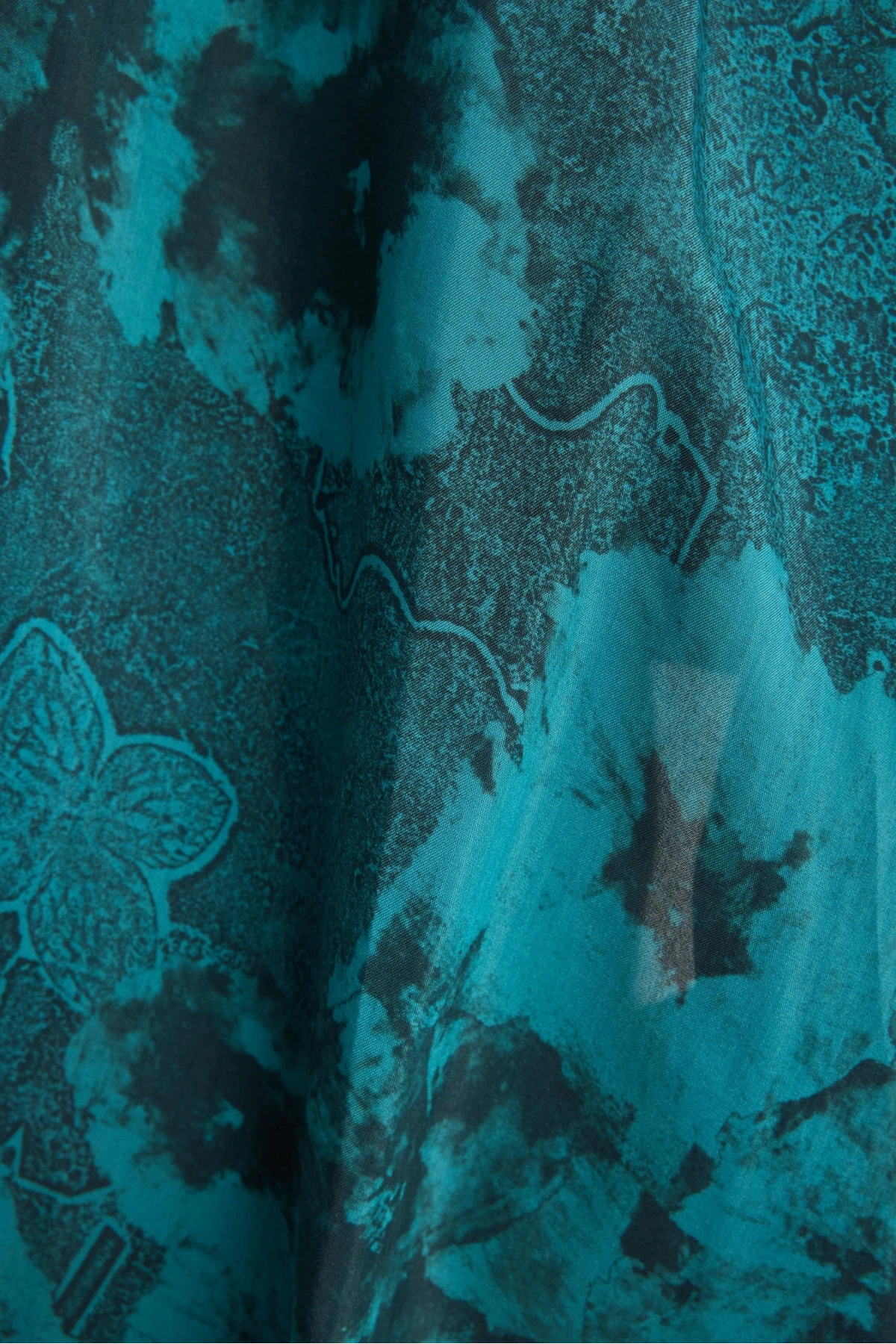 Maisa GÜLRUH FLOŞ VİSKON ŞAL 70*190 CM - PETROL MAVİSİ