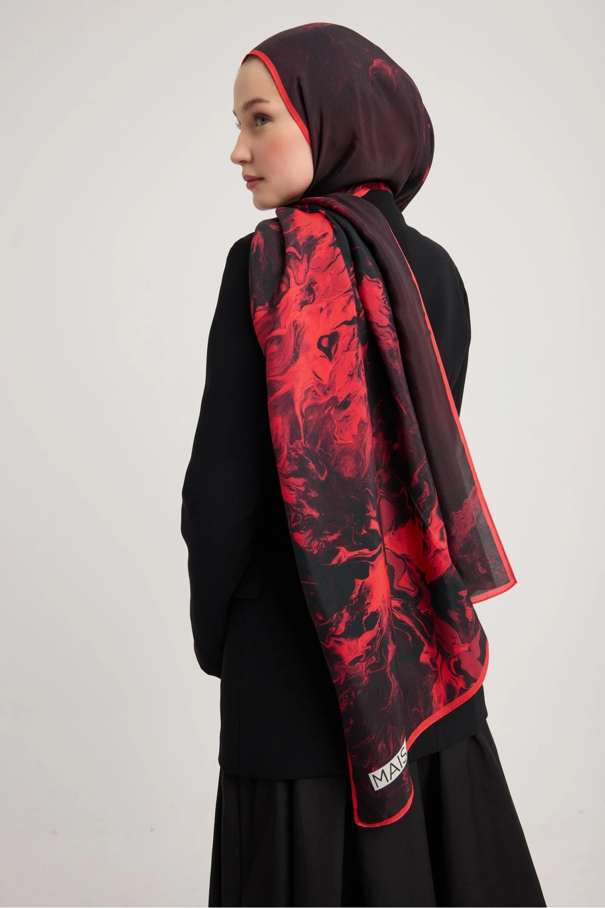 Maisa SABA FLOŞ VİSKON ŞAL 70*190 CM - MÜRDÜM