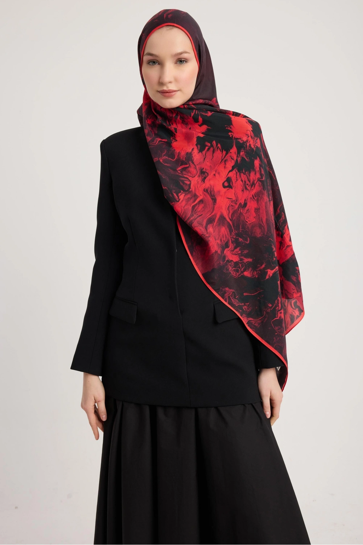 Maisa SABA FLOŞ VİSKON ŞAL 70*190 CM - MÜRDÜM