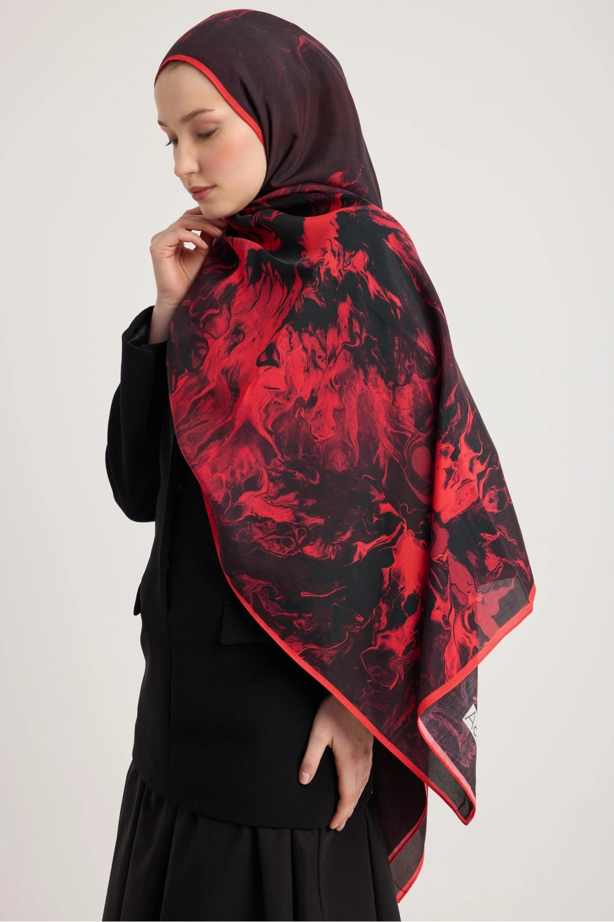 Maisa SABA FLOŞ VİSKON ŞAL 70*190 CM - MÜRDÜM