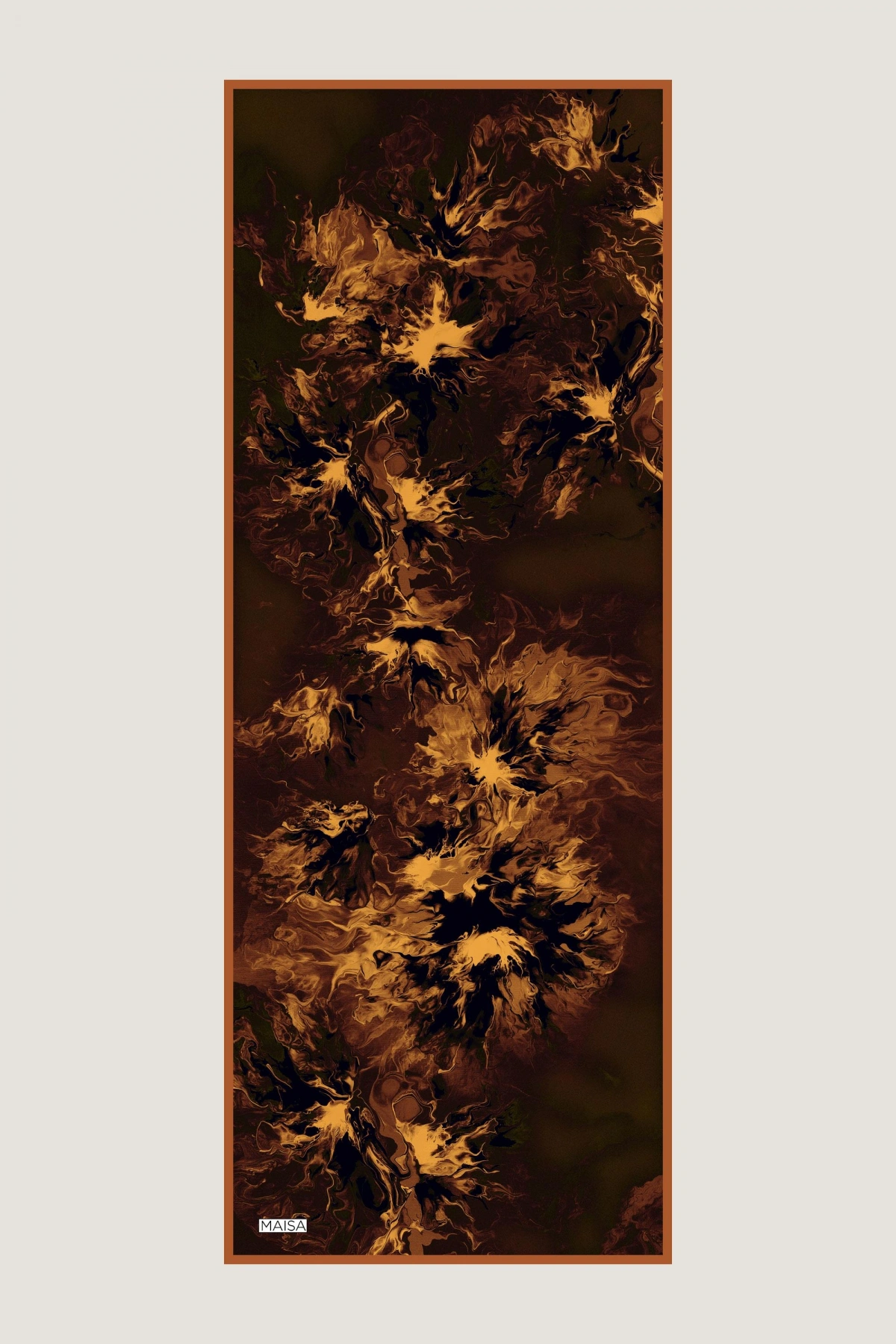 Maisa SABA FLOŞ VİSKON ŞAL 70*190 CM - KAHVERENGİ