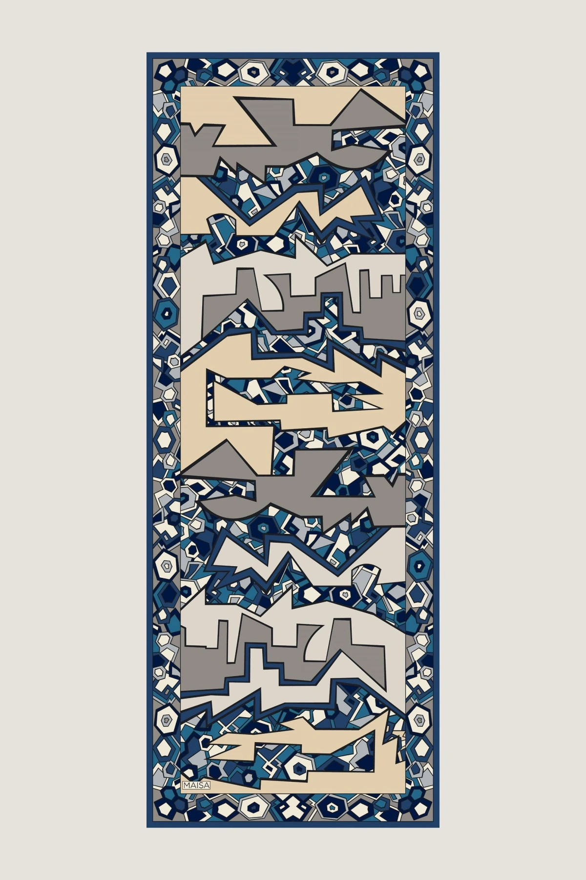 Maisa ALEV FLOŞ VİSKON ŞAL 70*190 CM - BEJ