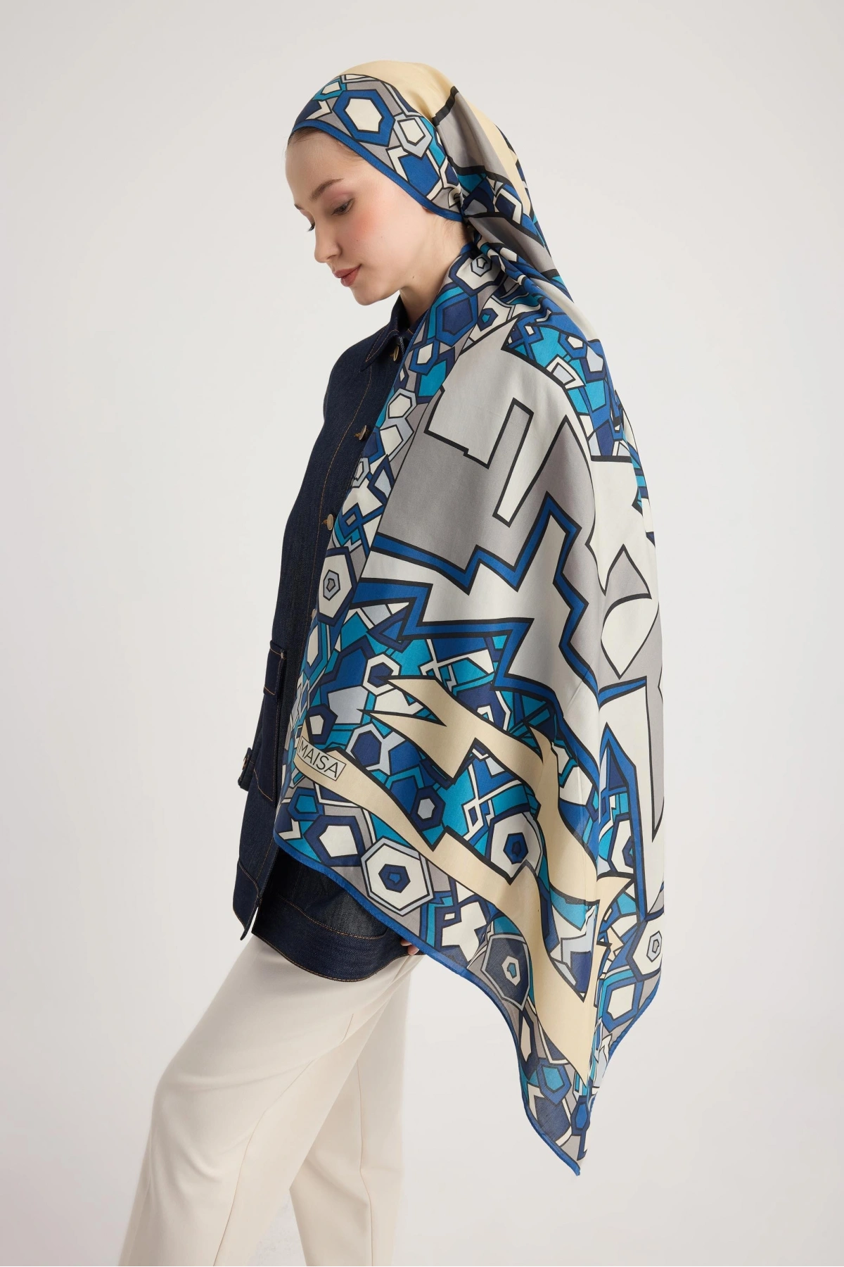 Maisa ALEV FLOŞ VİSKON ŞAL 70*190 CM - BEJ