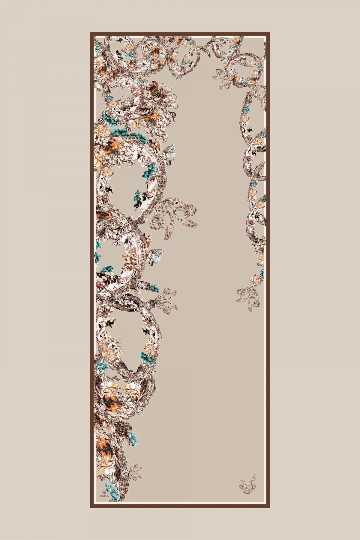 Maisa ŞEBNEM FLOŞ VİSKON ŞAL 70*190 CM - VİZON