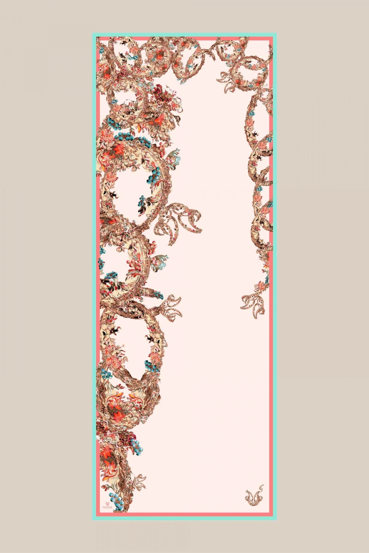 Maisa ŞEBNEM FLOŞ VİSKON ŞAL 70*190 CM - PUDRA PEMBE