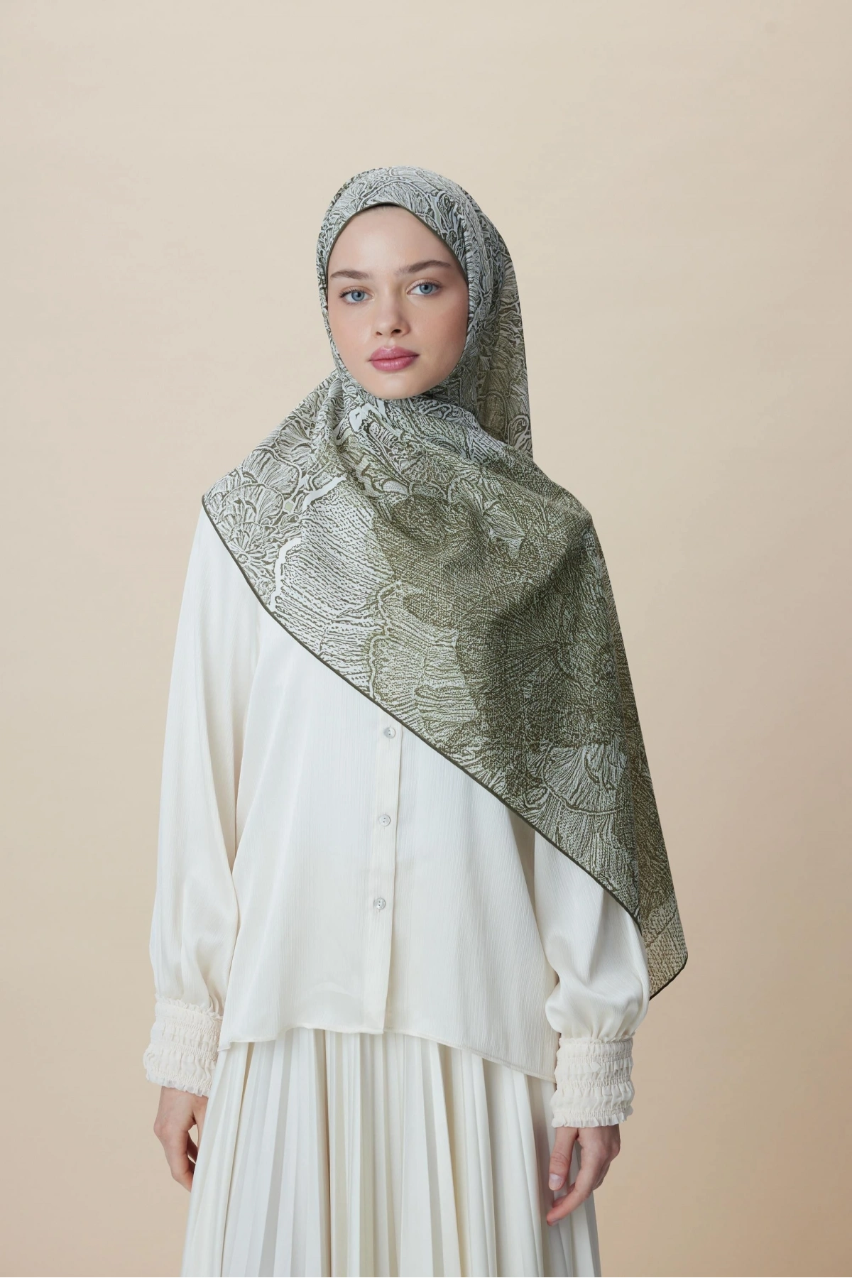 Maisa SEDEF FLOŞ VİSKON ŞAL 70*190 CM - BEJ