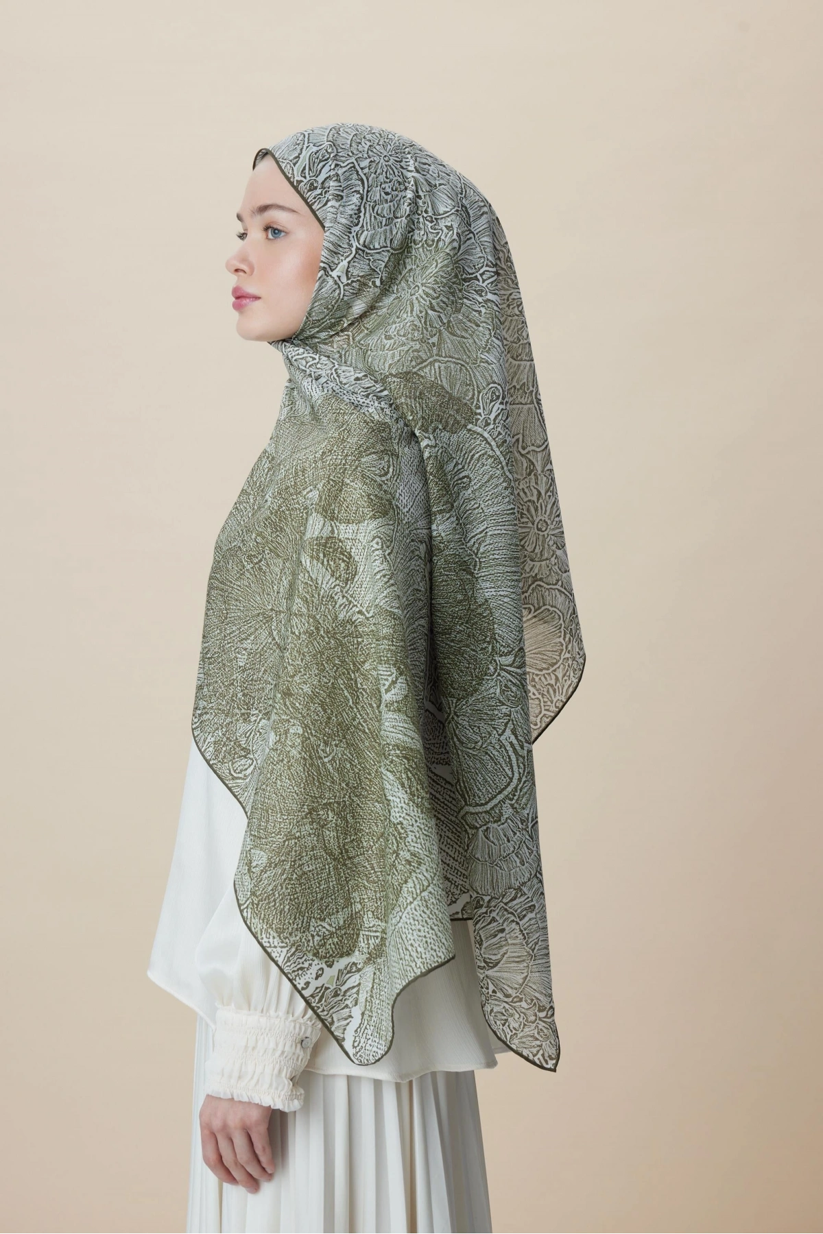 Maisa SEDEF FLOŞ VİSKON ŞAL 70*190 CM - BEJ