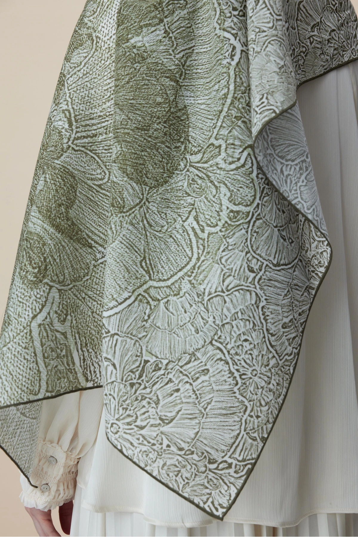 Maisa SEDEF FLOŞ VİSKON ŞAL 70*190 CM - BEJ