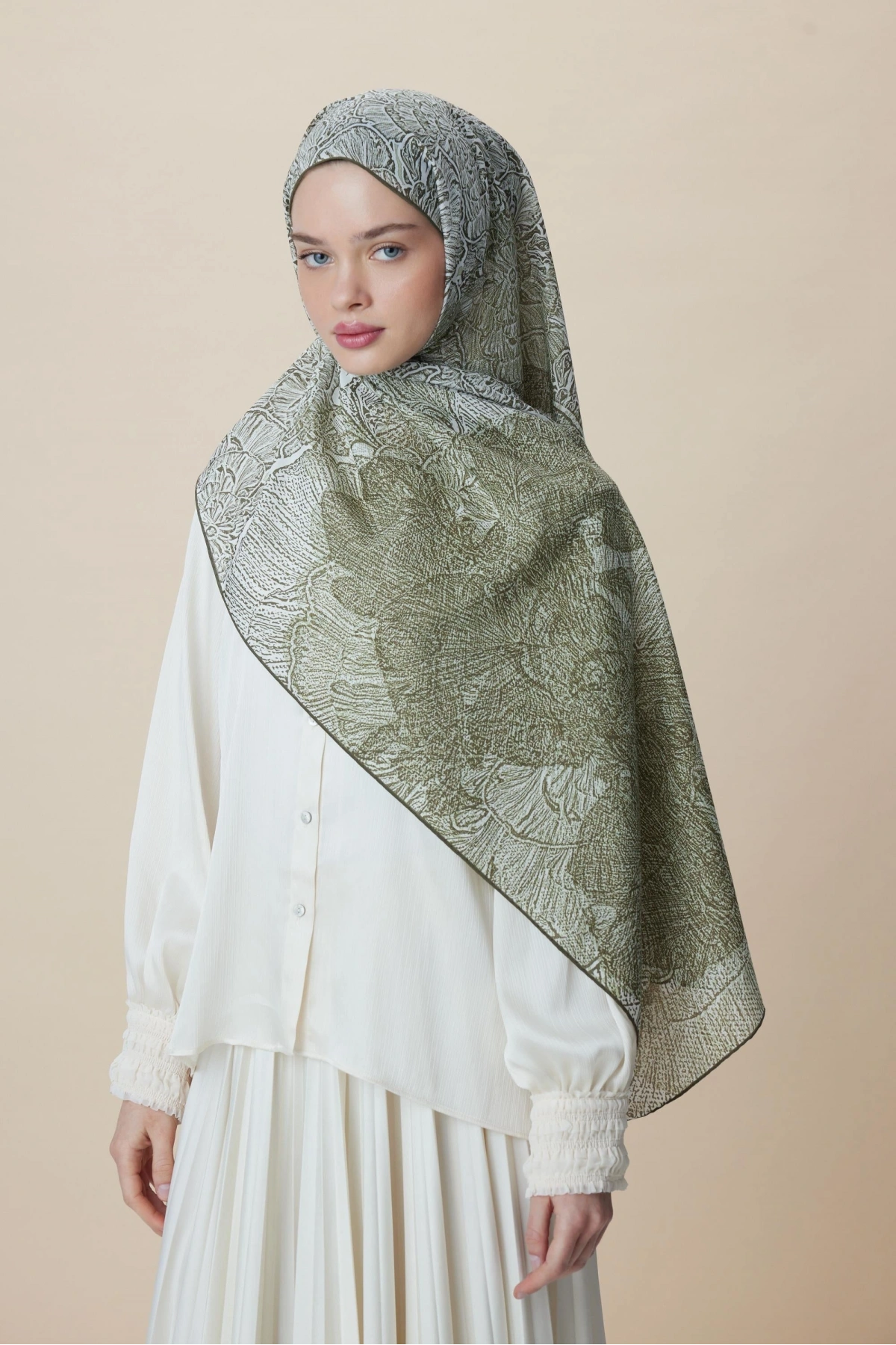 Maisa SEDEF FLOŞ VİSKON ŞAL 70*190 CM - BEJ