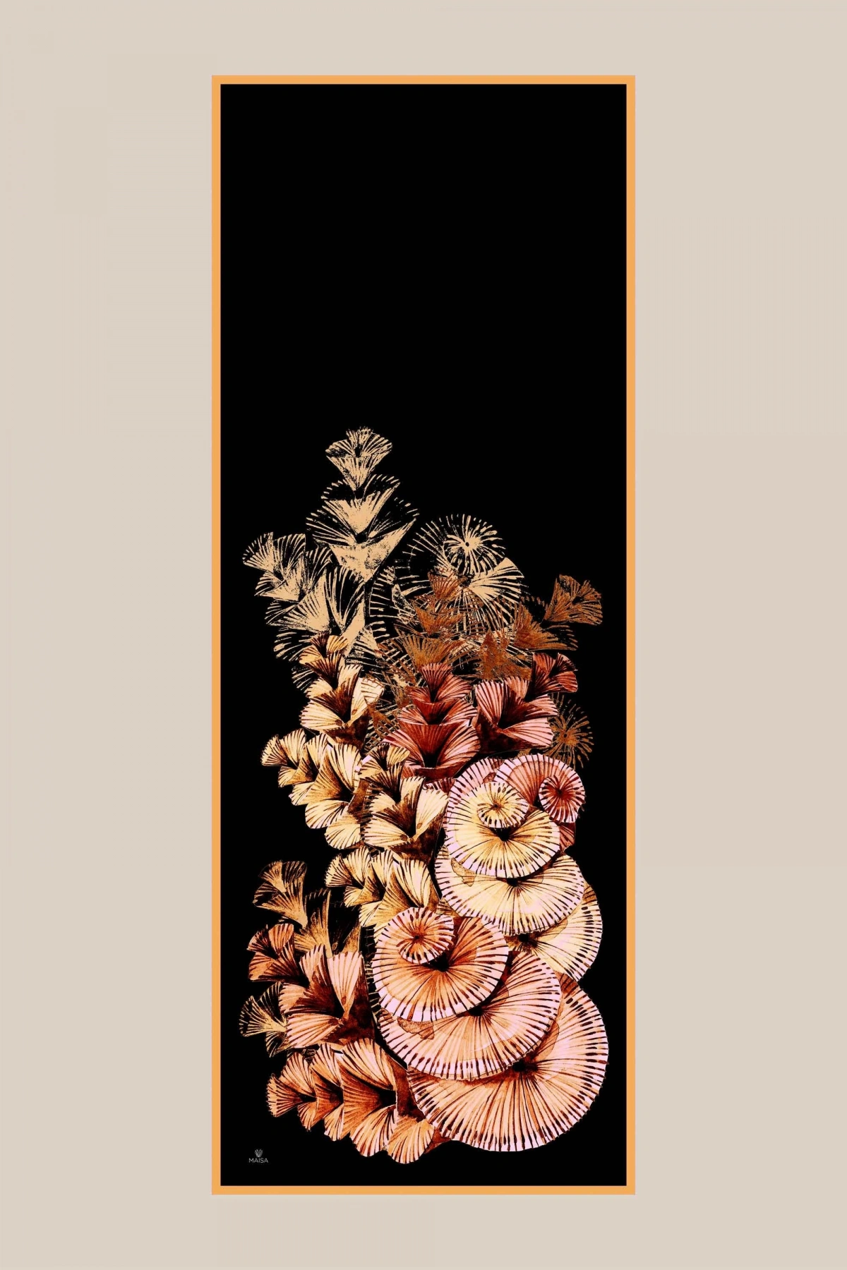 Maisa DEVRAN FLOŞ VİSKON ŞAL 70*190 CM - SİYAH