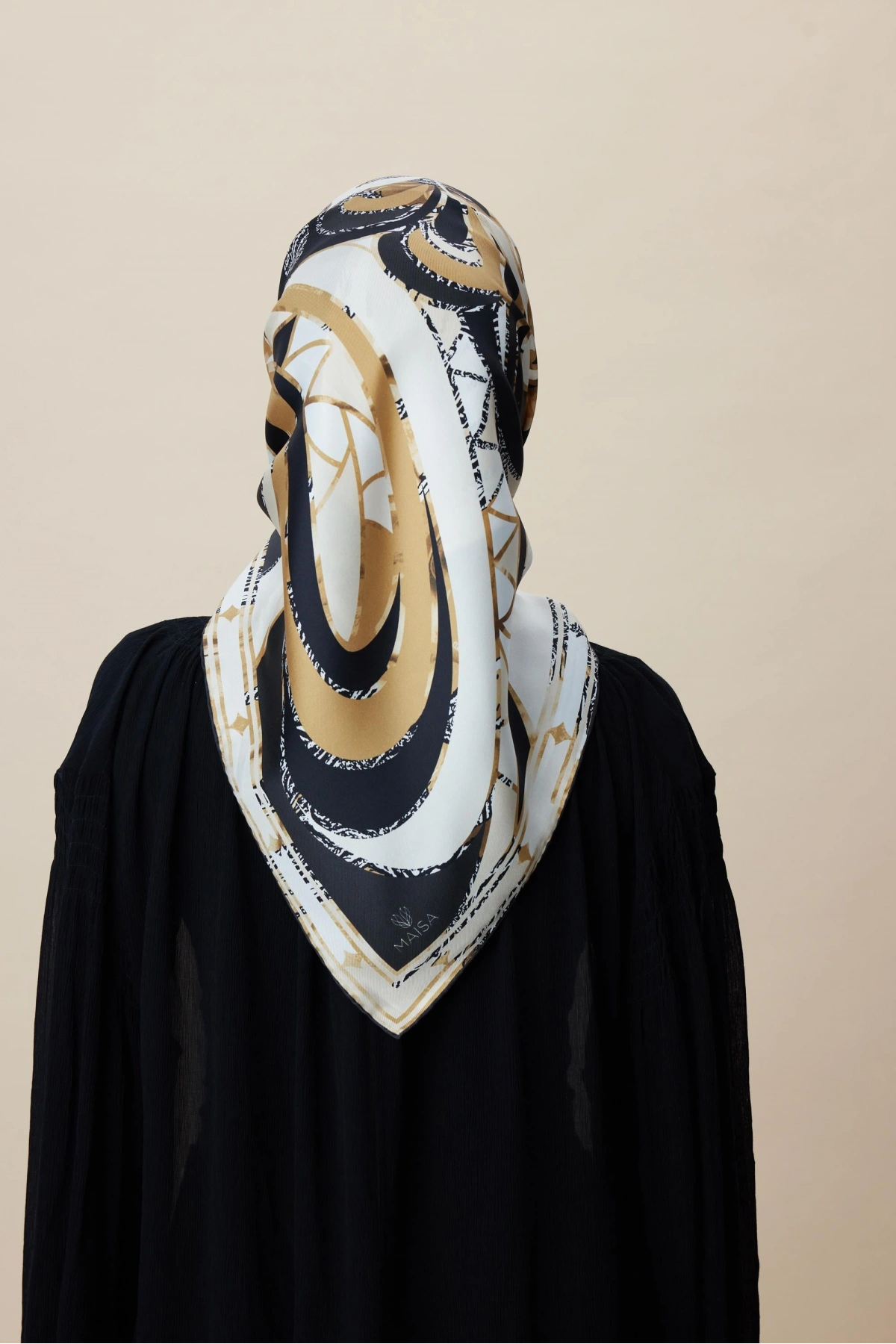 Maisa ATOL TİVİL İPEK EŞARP 90*90 CM - GOLD