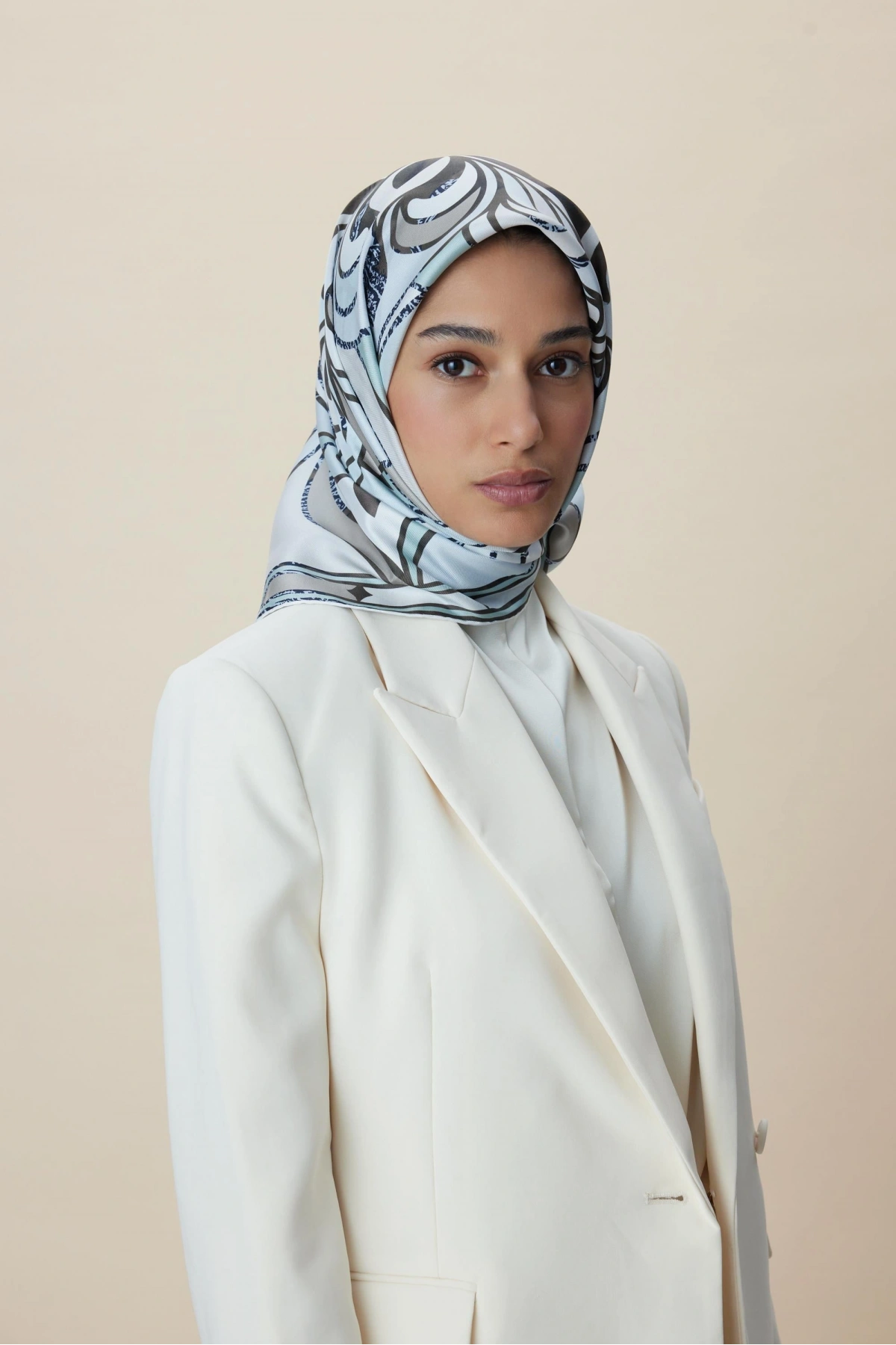 Maisa ATOL TİVİL İPEK EŞARP 90*90 CM - MİNT YEŞİLİ