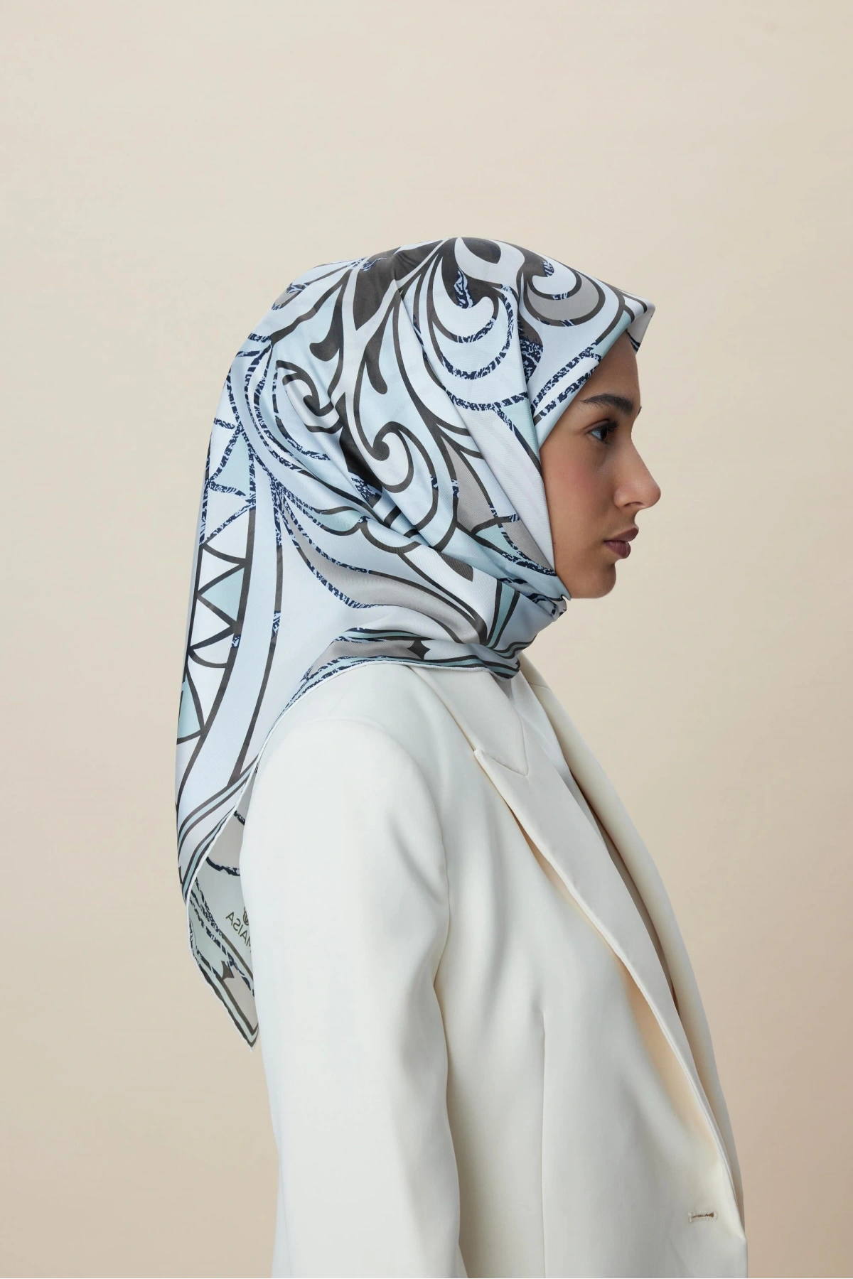 Maisa ATOL TİVİL İPEK EŞARP 90*90 CM - MİNT YEŞİLİ