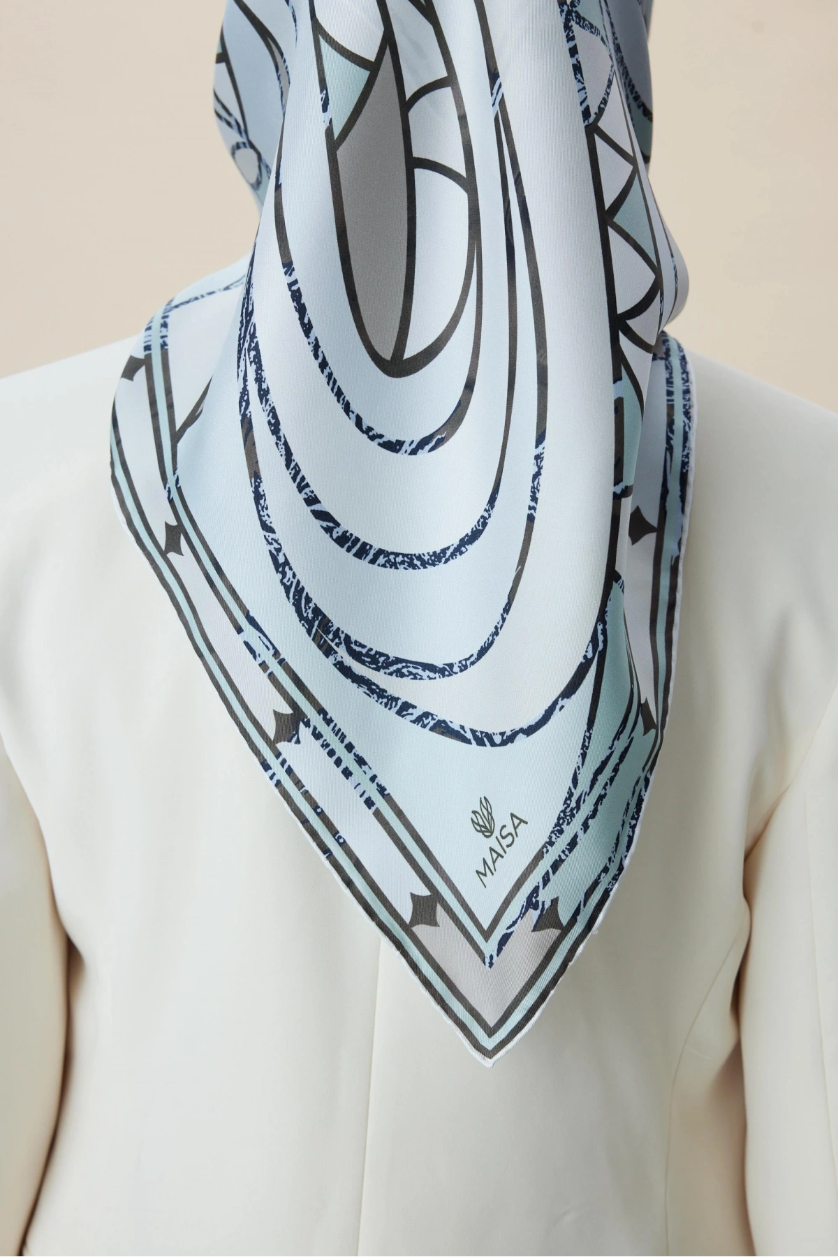 Maisa ATOL TİVİL İPEK EŞARP 90*90 CM - MİNT YEŞİLİ