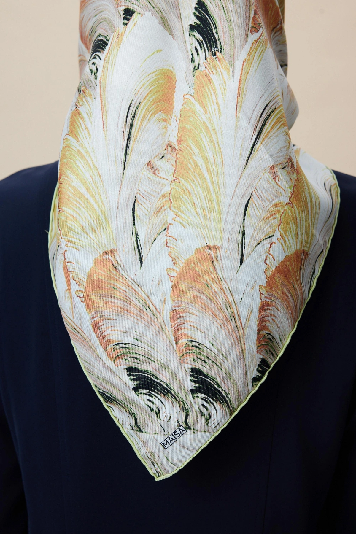 Maisa LUNA TİVİL İPEK EŞARP 90*90 CM - YEŞİL