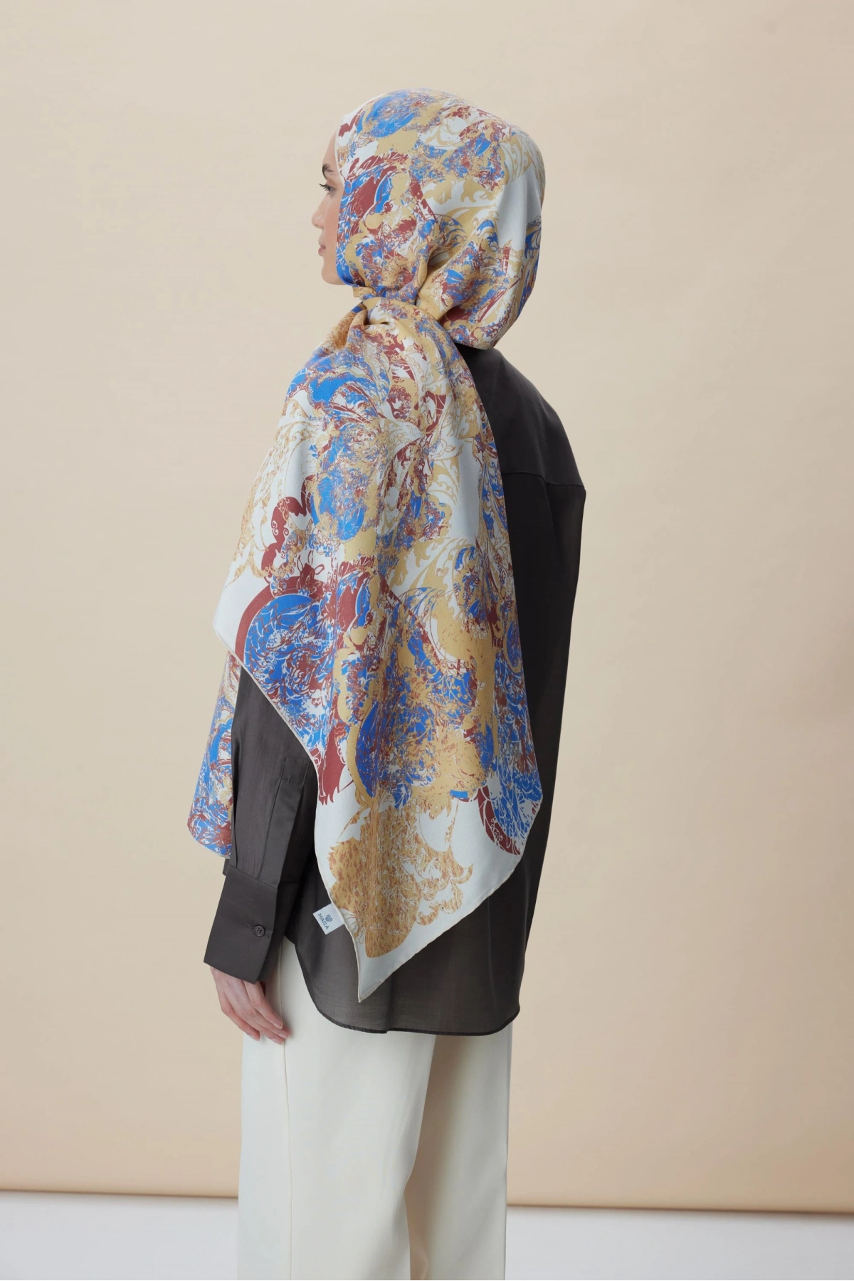 Maisa TUVANA PAMUK İPEK ŞAL 70*190 CM - BEJ