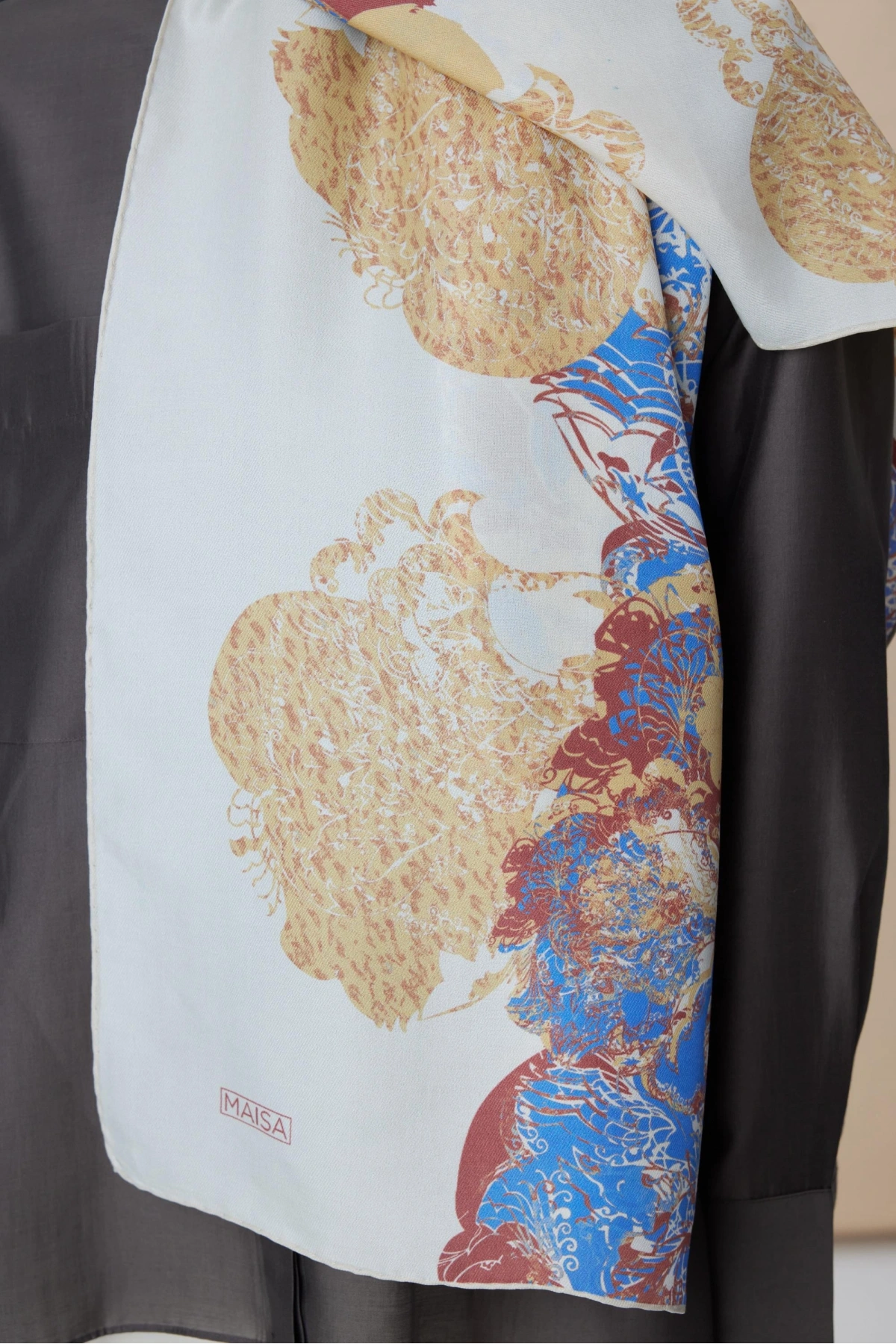 Maisa TUVANA PAMUK İPEK ŞAL 70*190 CM - BEJ