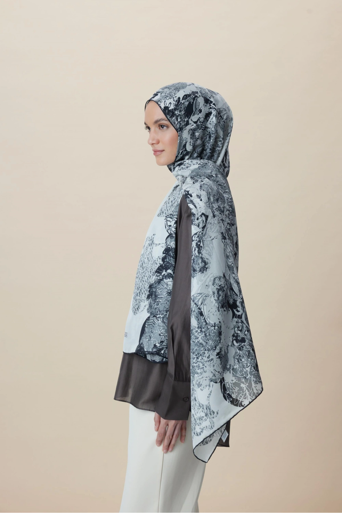 Maisa TUVANA PAMUK İPEK ŞAL 70*190 CM - GRİ