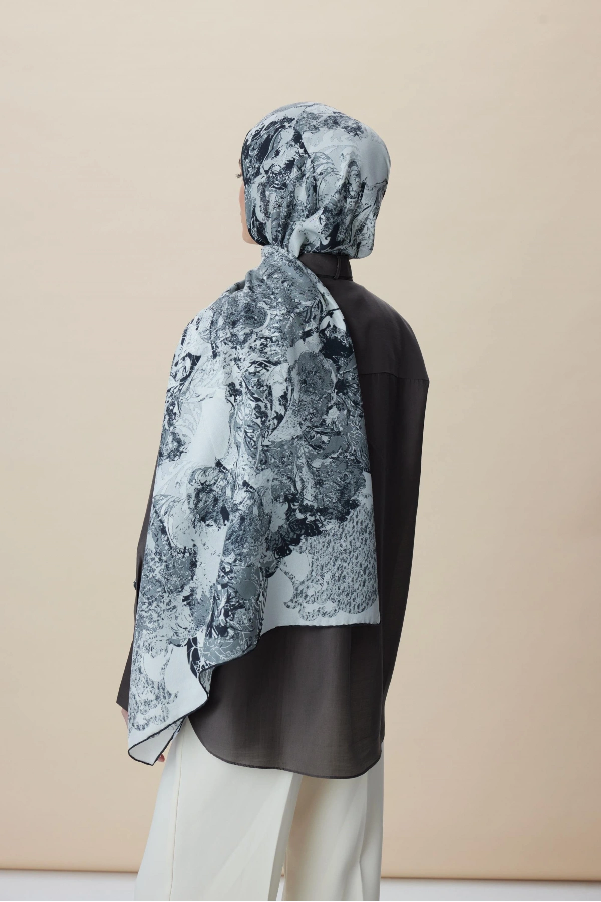 Maisa TUVANA PAMUK İPEK ŞAL 70*190 CM - GRİ