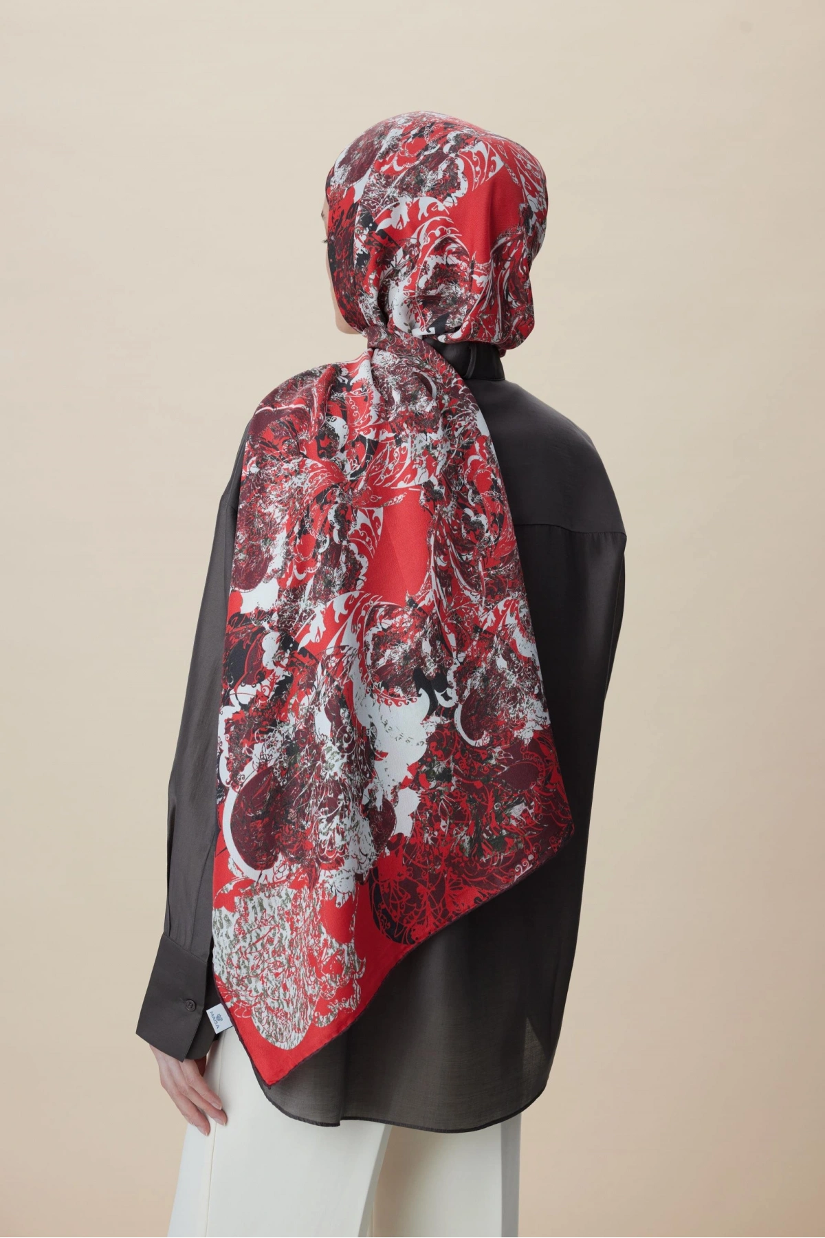 Maisa TUVANA PAMUK İPEK ŞAL 70*190 CM - KIRMIZI