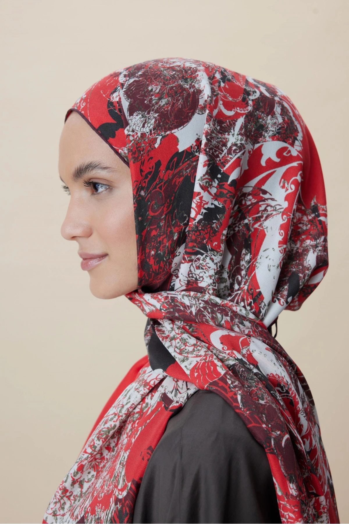 Maisa TUVANA PAMUK İPEK ŞAL 70*190 CM - KIRMIZI